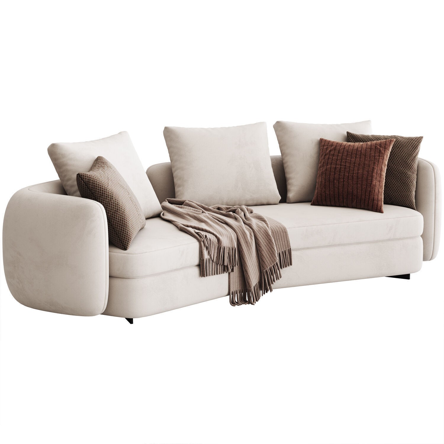 Poliform Saint-German Sofa 3D Model – Modern Furniture Asset, FBX, OBJ - View 5