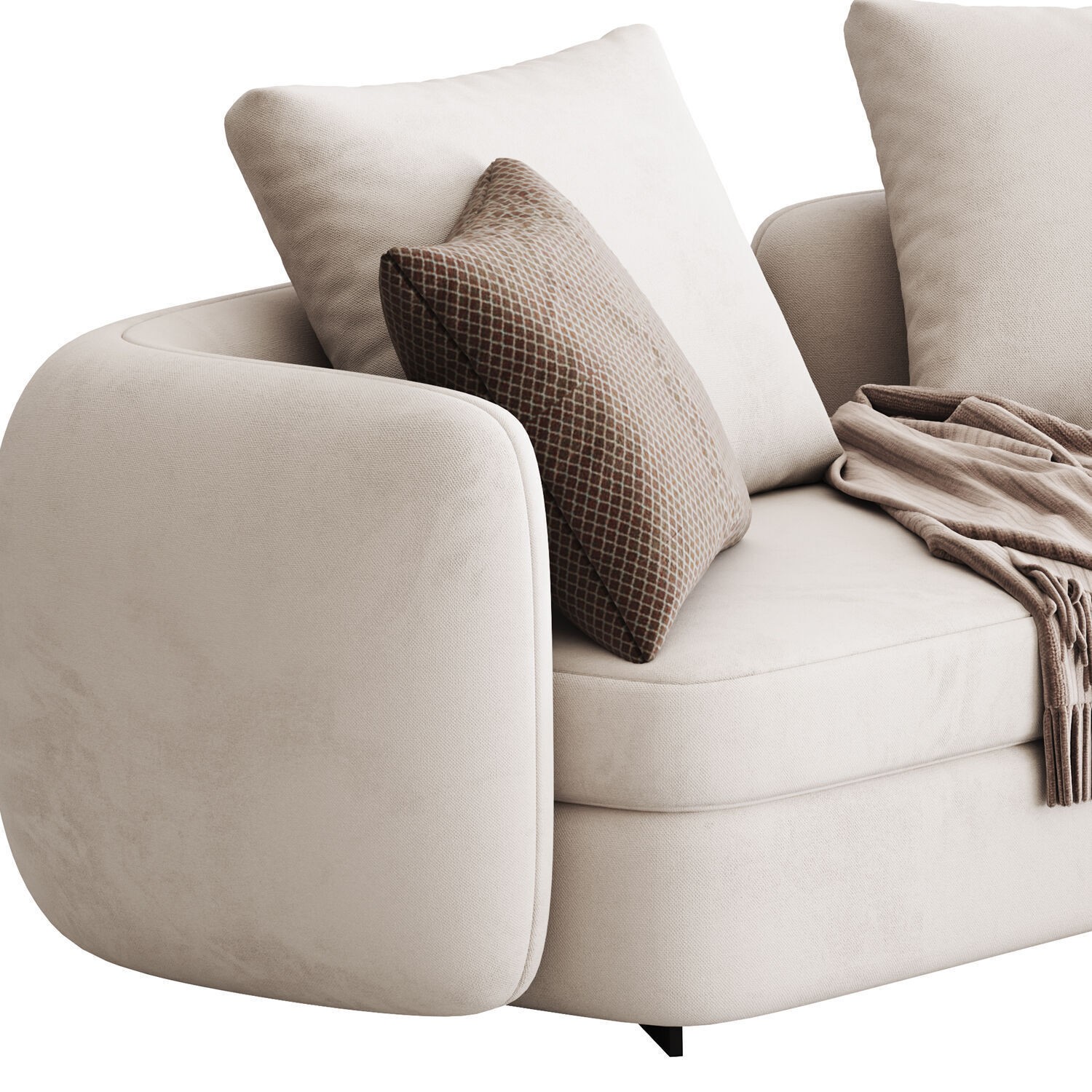 Poliform Saint-German Sofa 3D Model – Modern Furniture Asset, FBX, OBJ - View 7