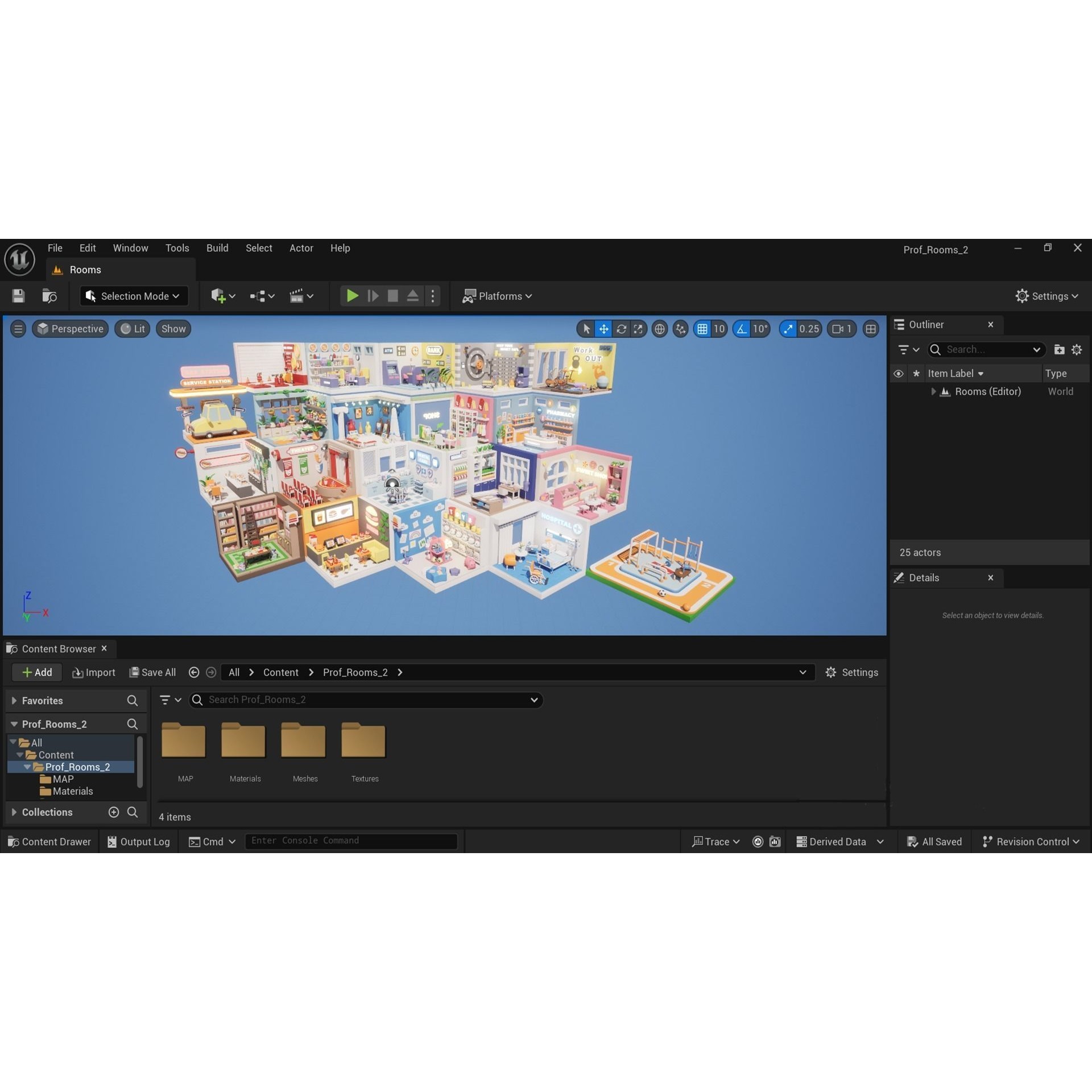 Cozy Cartoon Rooms 3D Model – Low Poly Interior Asset, FBX, OBJ - View 30