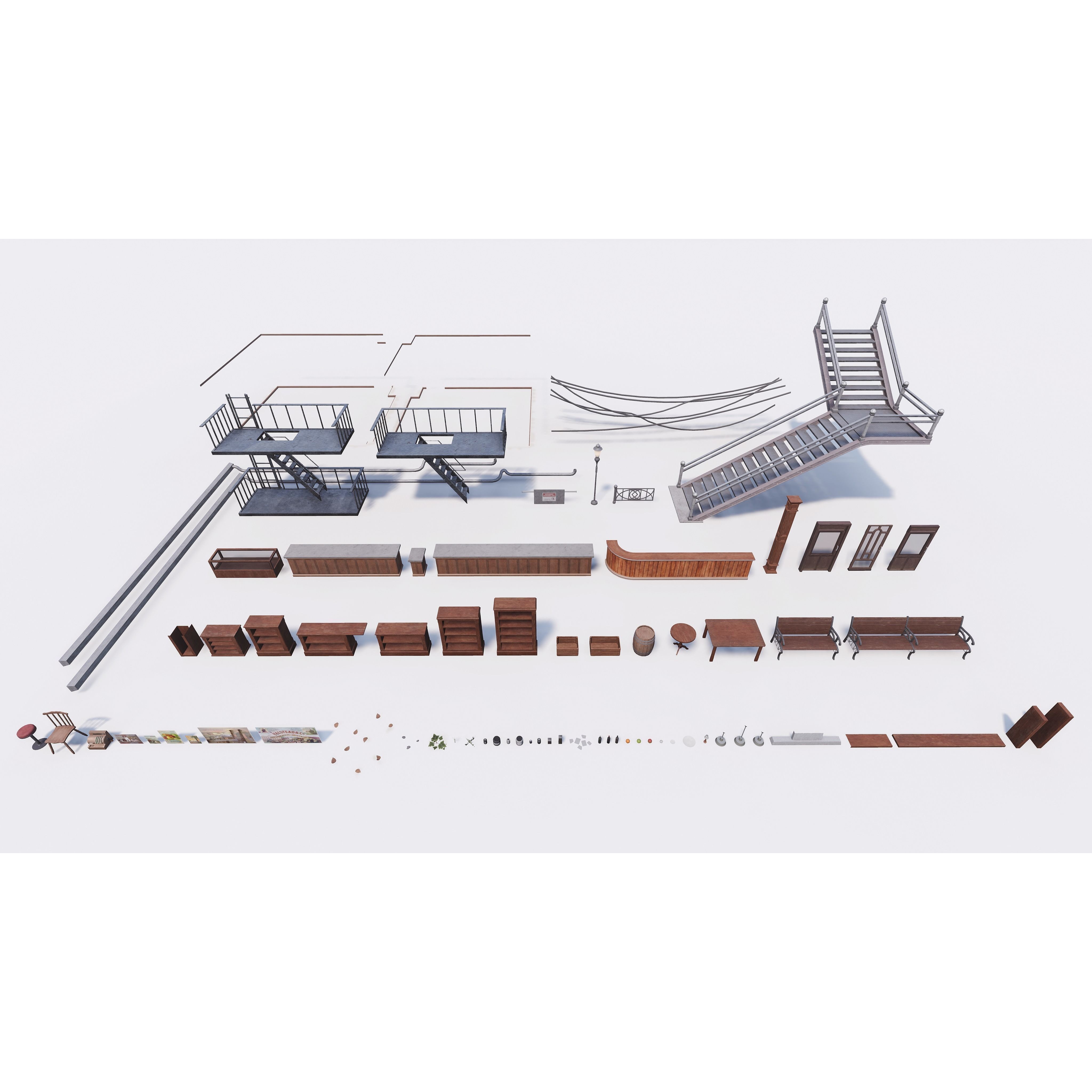 1900s Industrial Environment - Low-Poly Game-Ready 3D Model - View 18