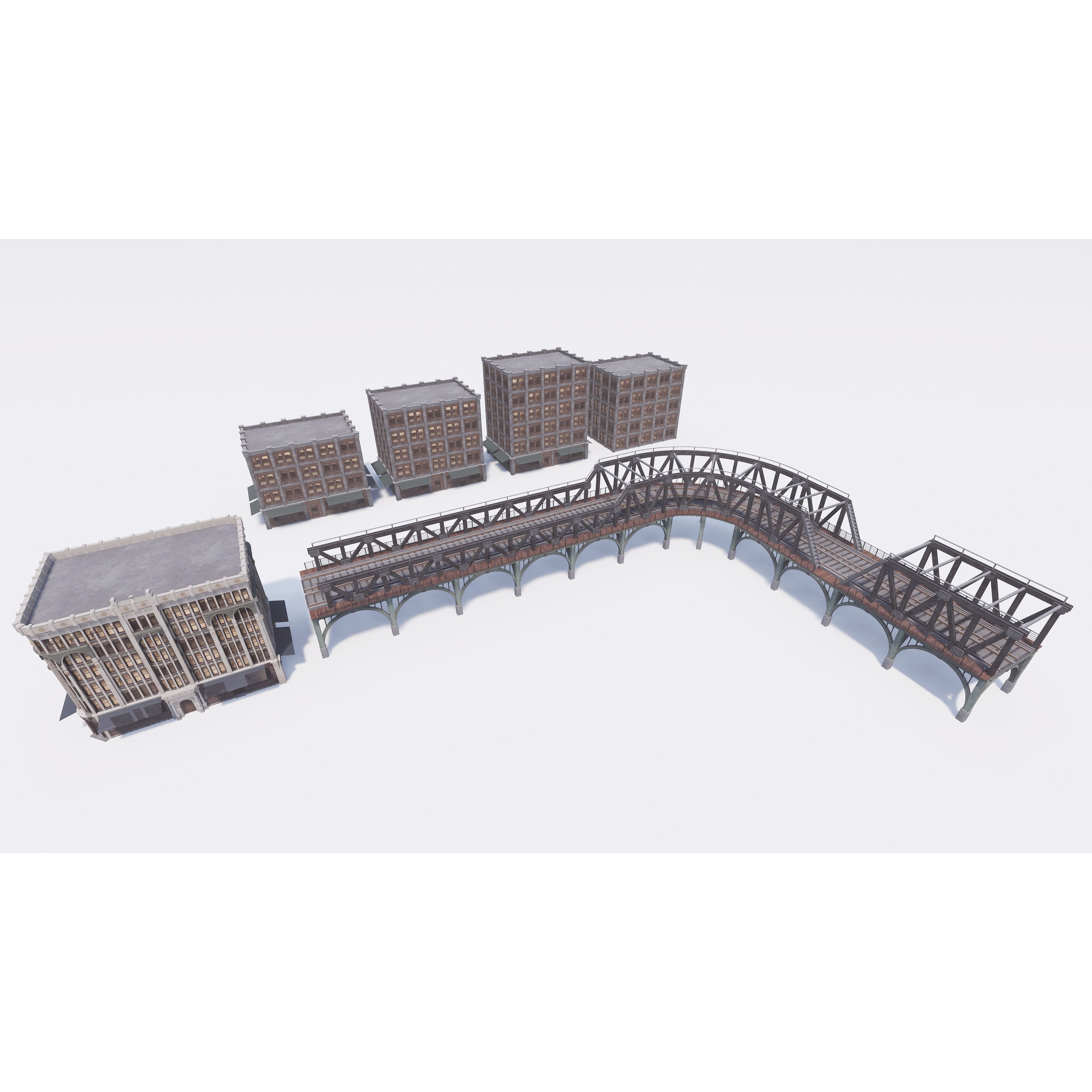 1900s Industrial Environment - Low-Poly Game-Ready 3D Model - View 19