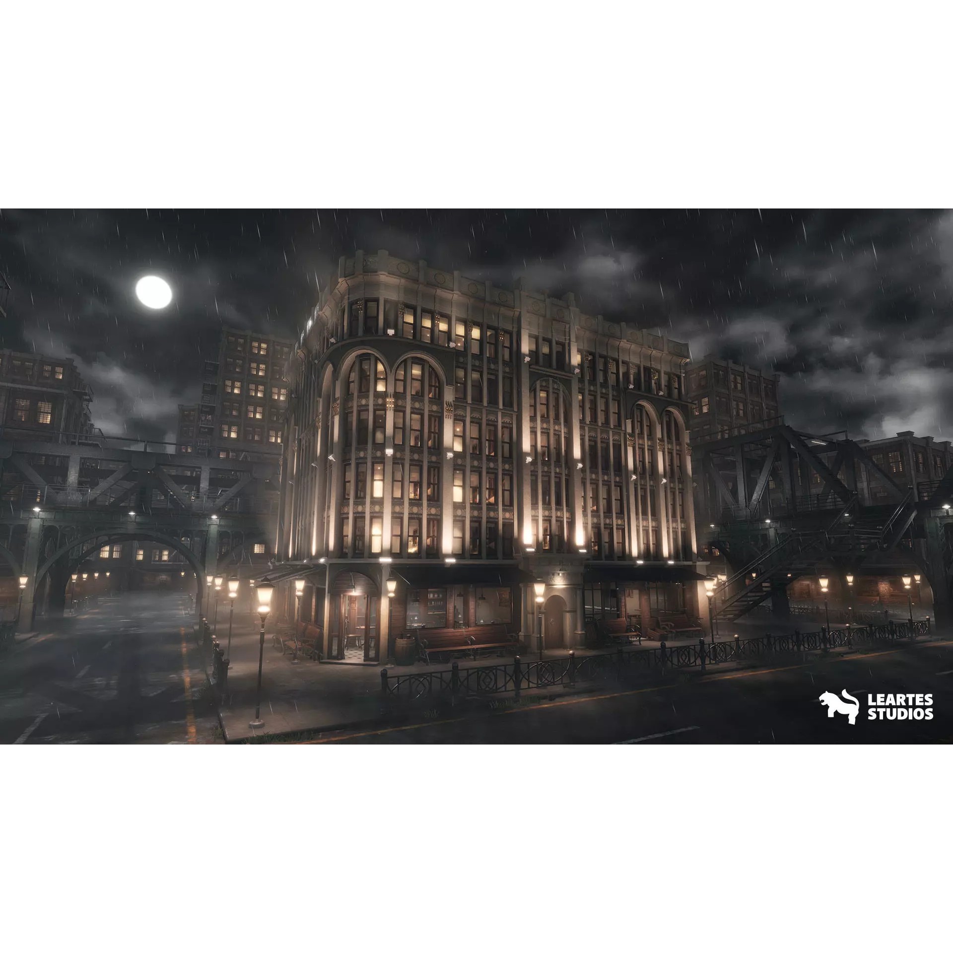 1900s Industrial Environment - Low-Poly Game-Ready 3D Model - View 2