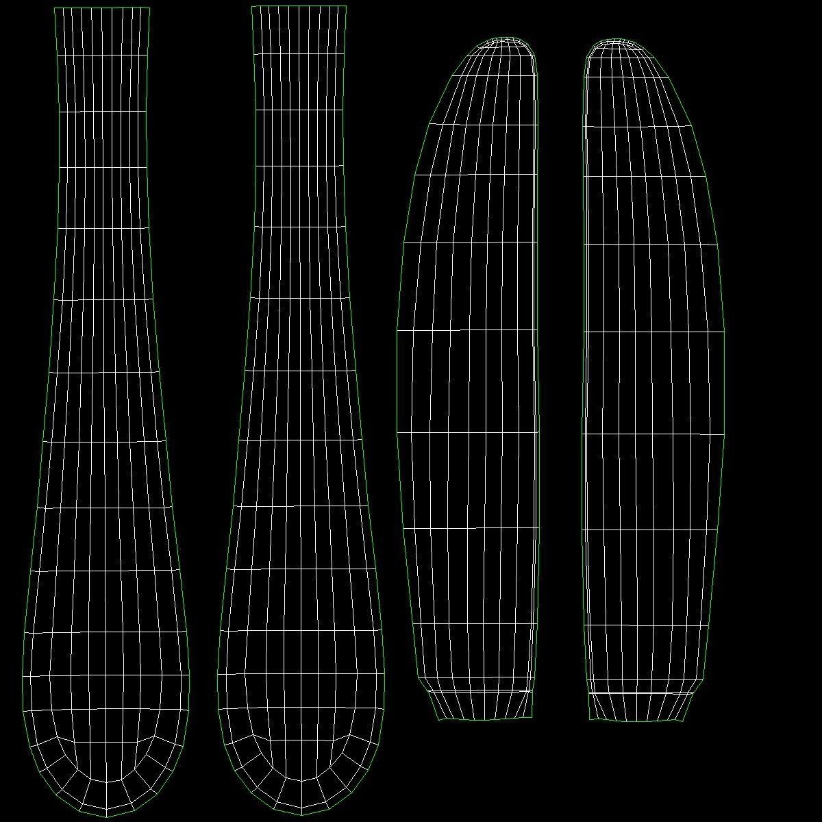 Cutlery 3D Model – Low Poly Dinner Knife, Fork, Spoon, FBX - View 19