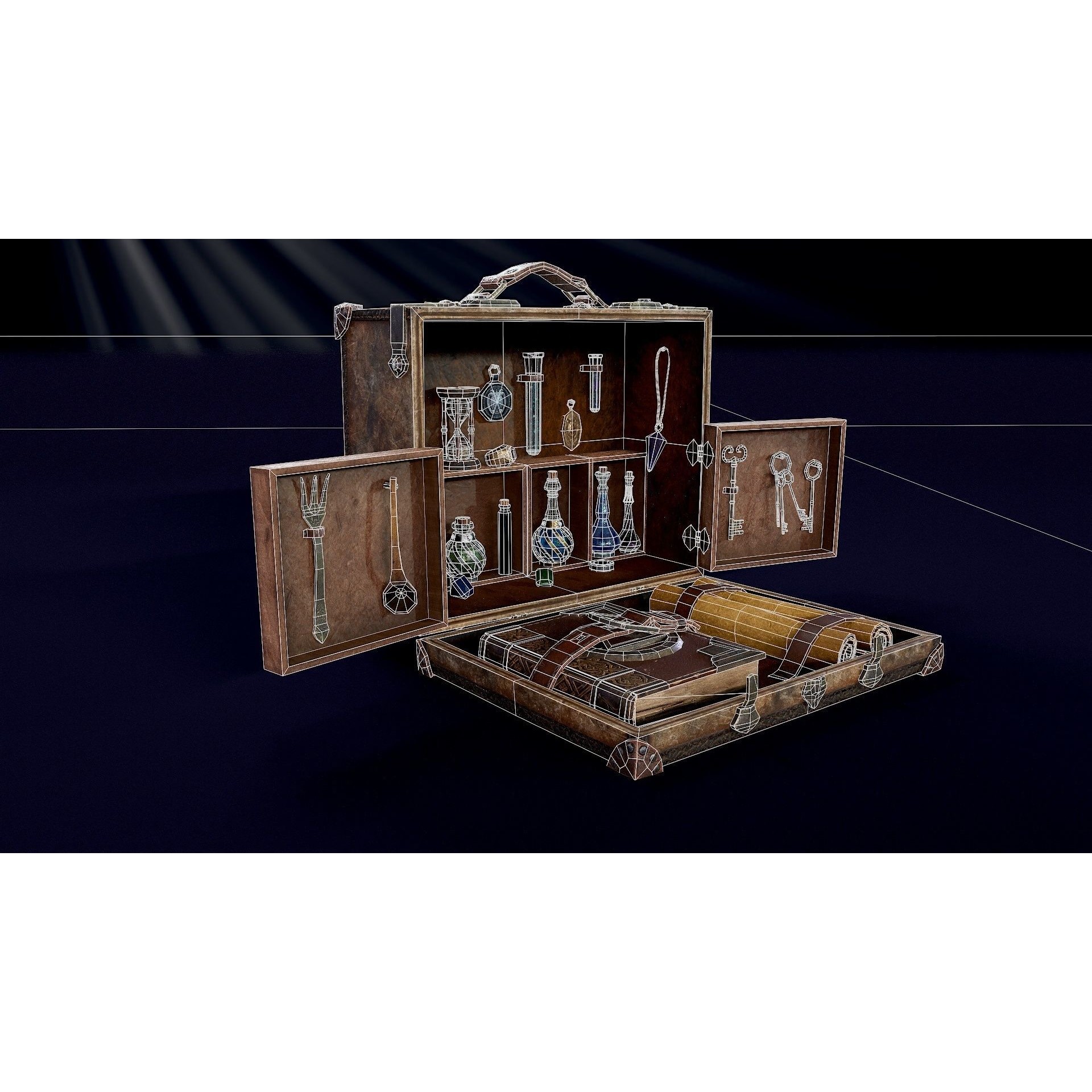 Suitcase - Low-Poly Game-Ready 3D Model - View 10