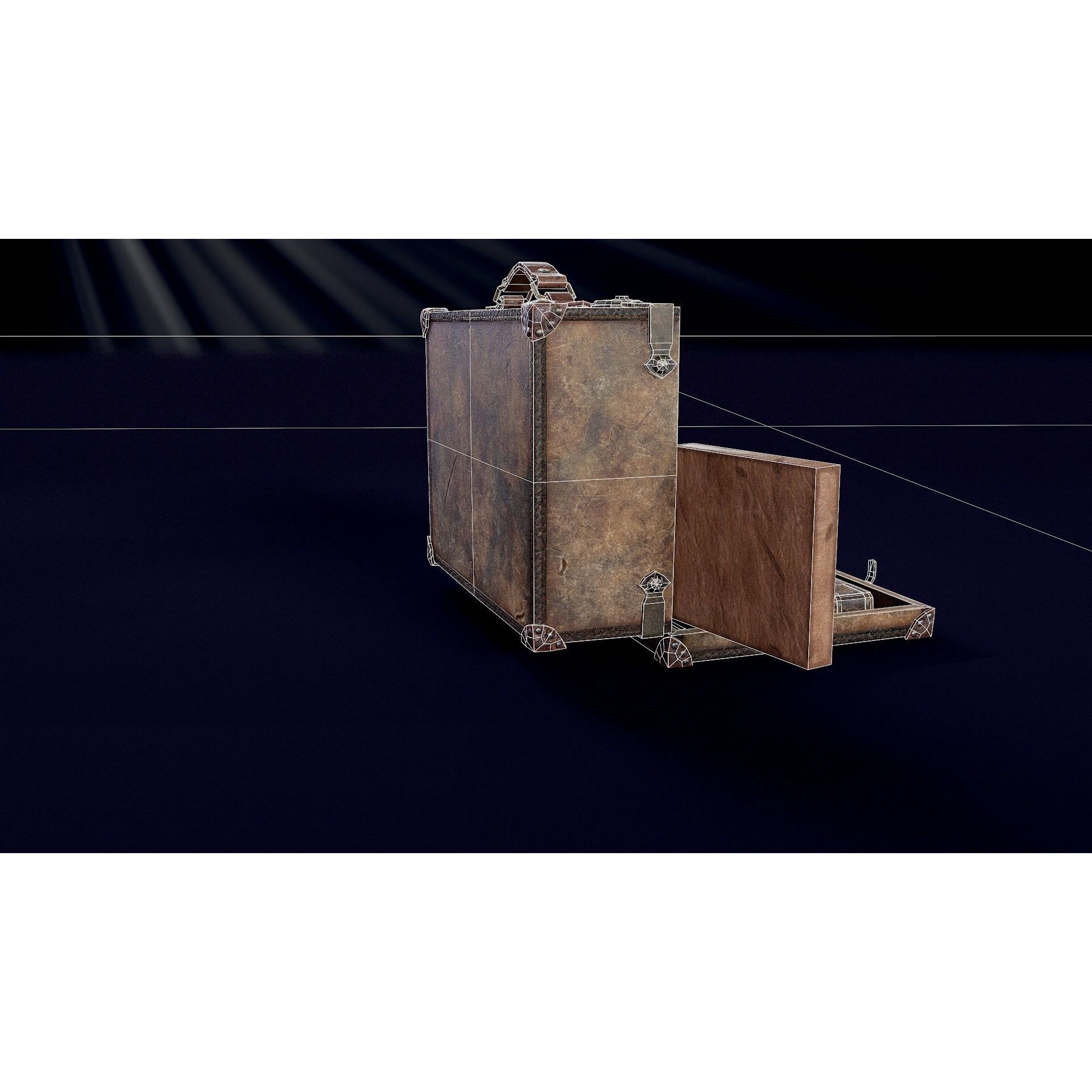 Suitcase - Low-Poly Game-Ready 3D Model - View 12