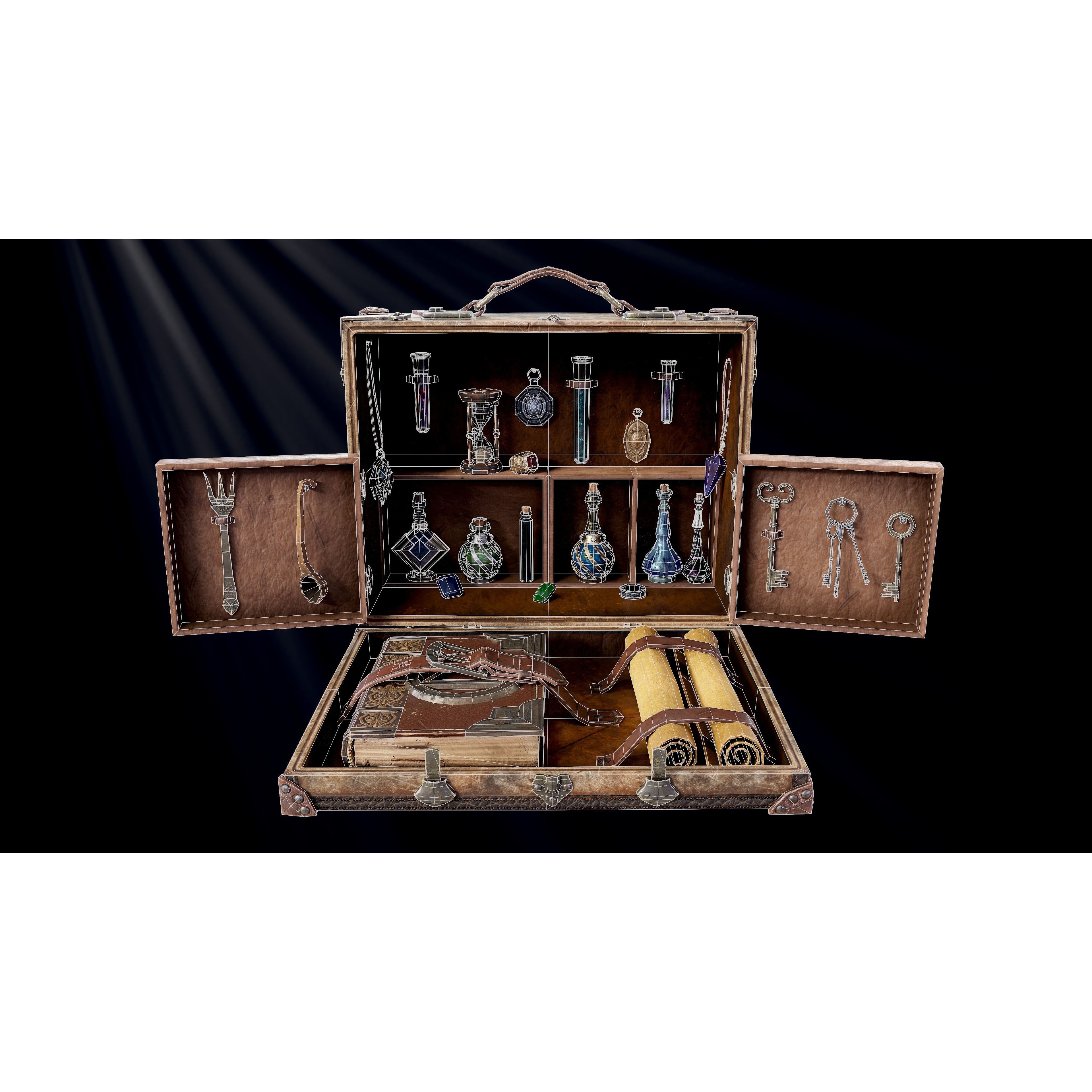 Suitcase - Low-Poly Game-Ready 3D Model - View 3