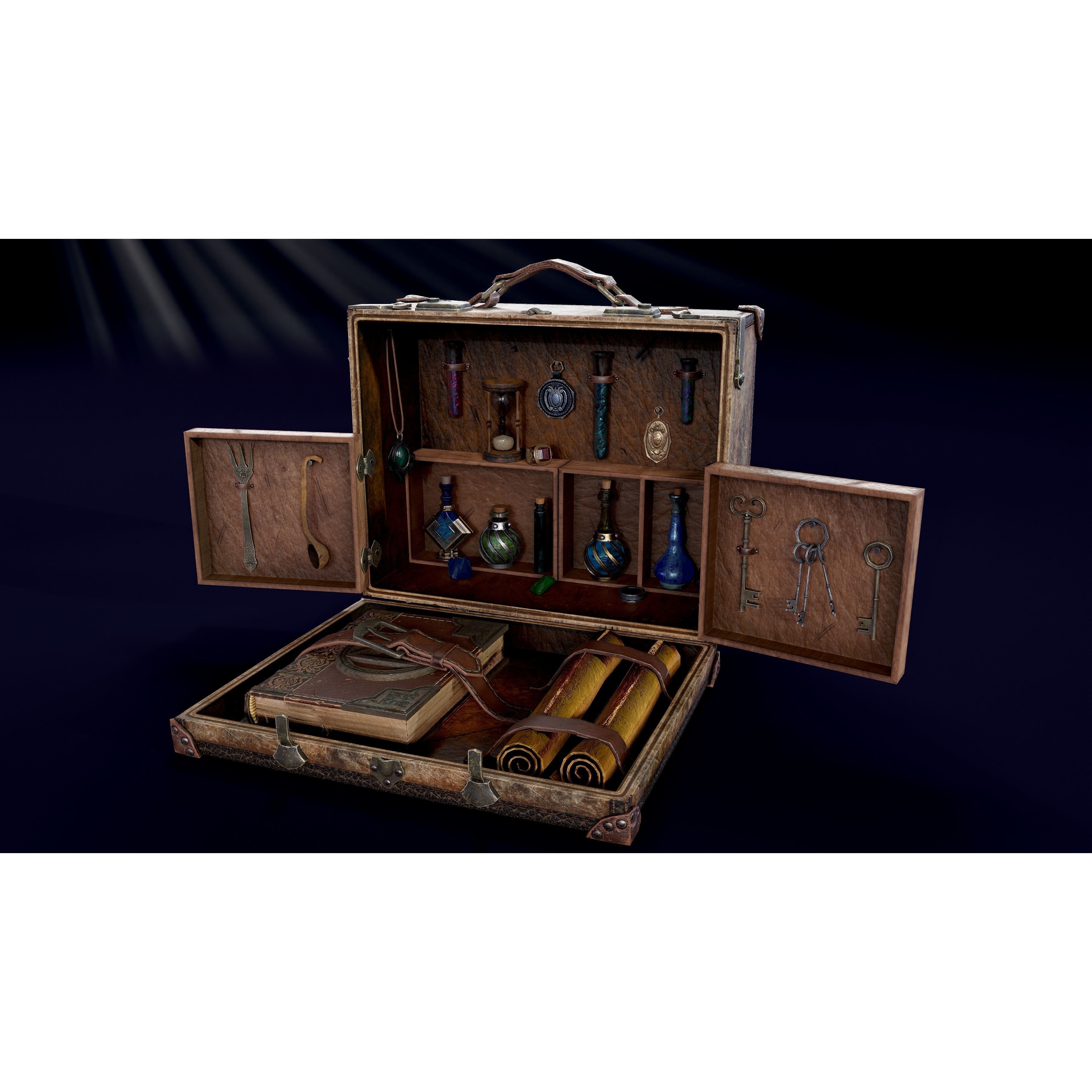 Suitcase - Low-Poly Game-Ready 3D Model - View 4