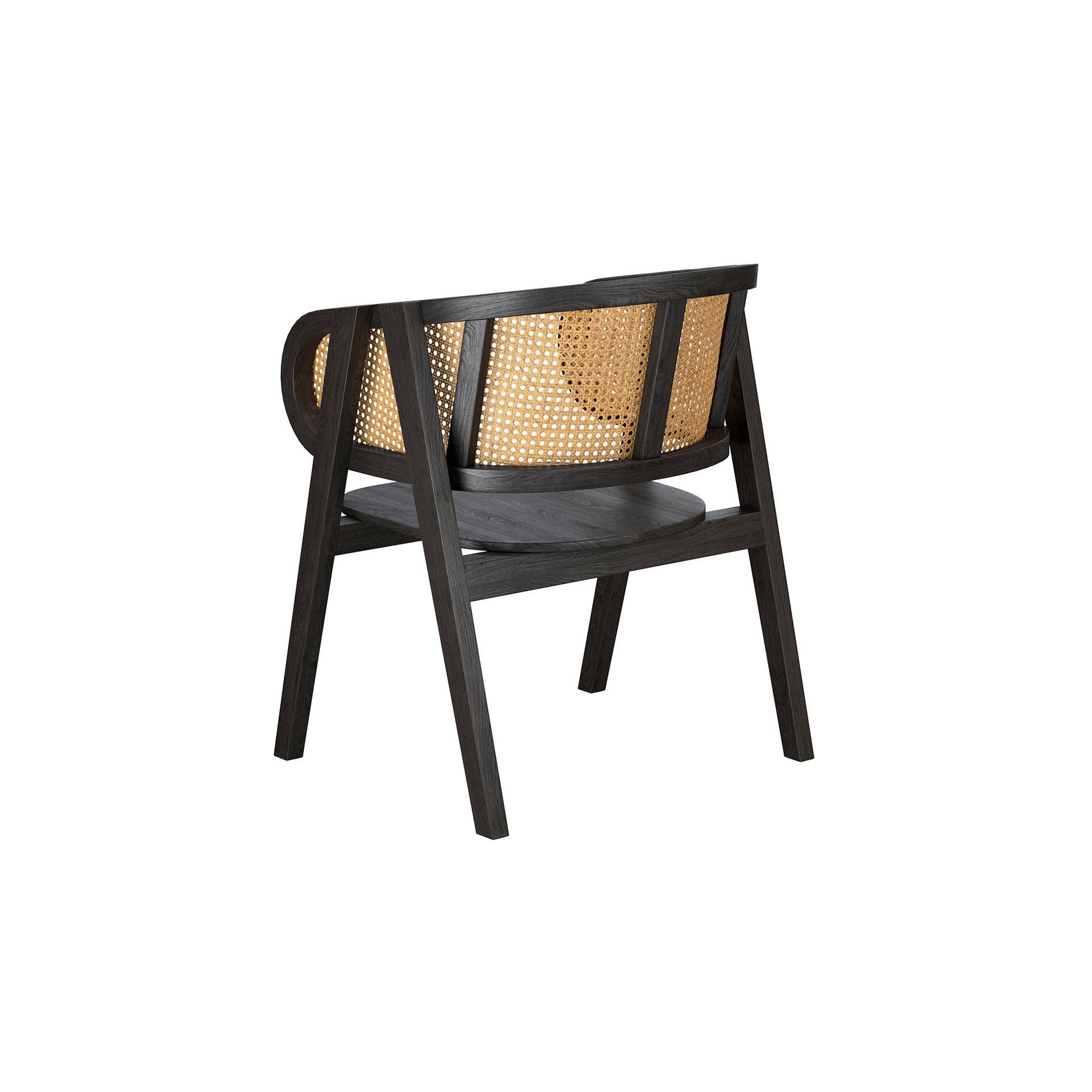 Black Rattan Chair 3D Model – High Poly Game-Ready Asset, FBX - View 6