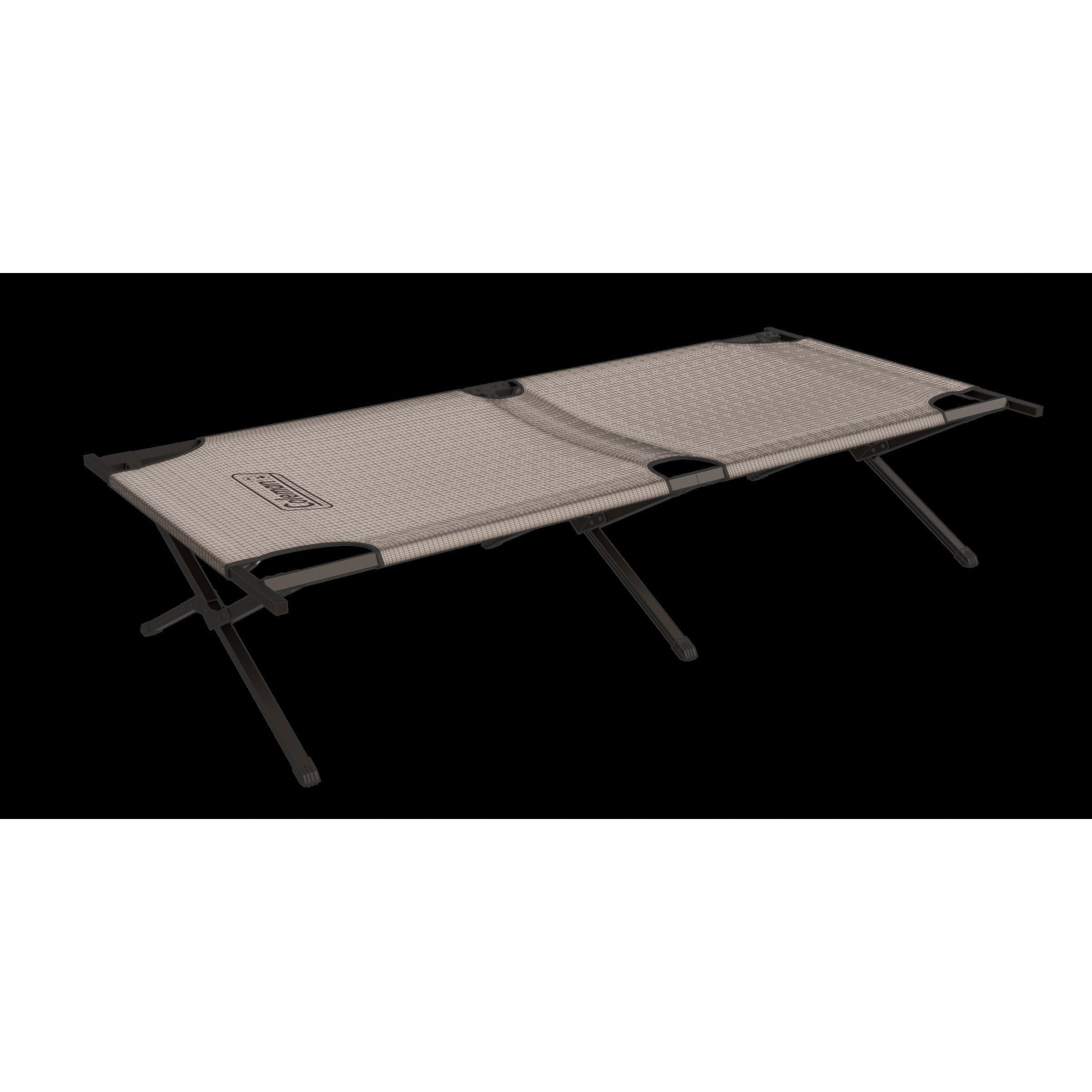 Folding Camping Cot 3D Model – Low Poly Outdoor Furniture, Blender - View 5