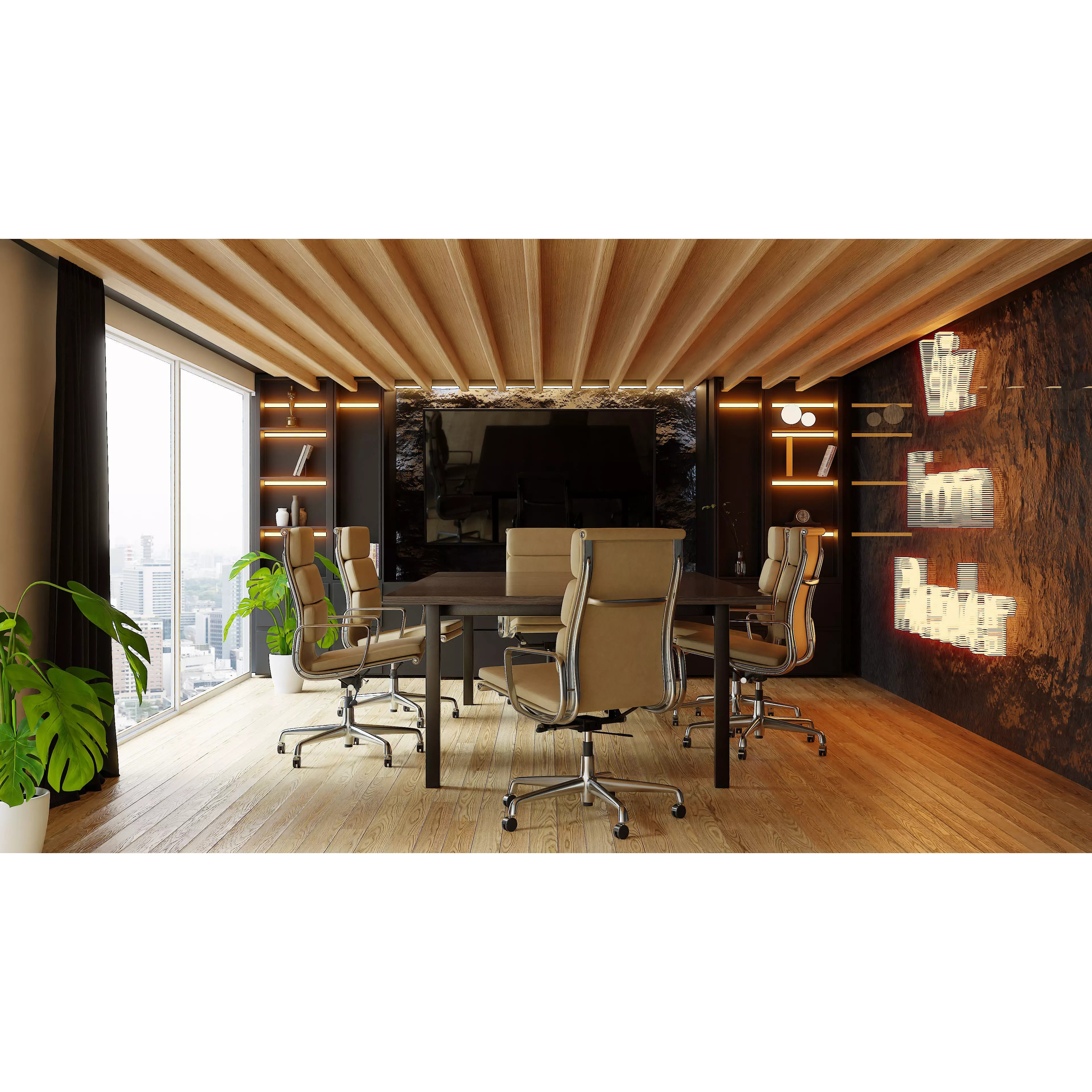 Photorealistic Office 3D Model – High Poly Interior Scene, Blender - View 2