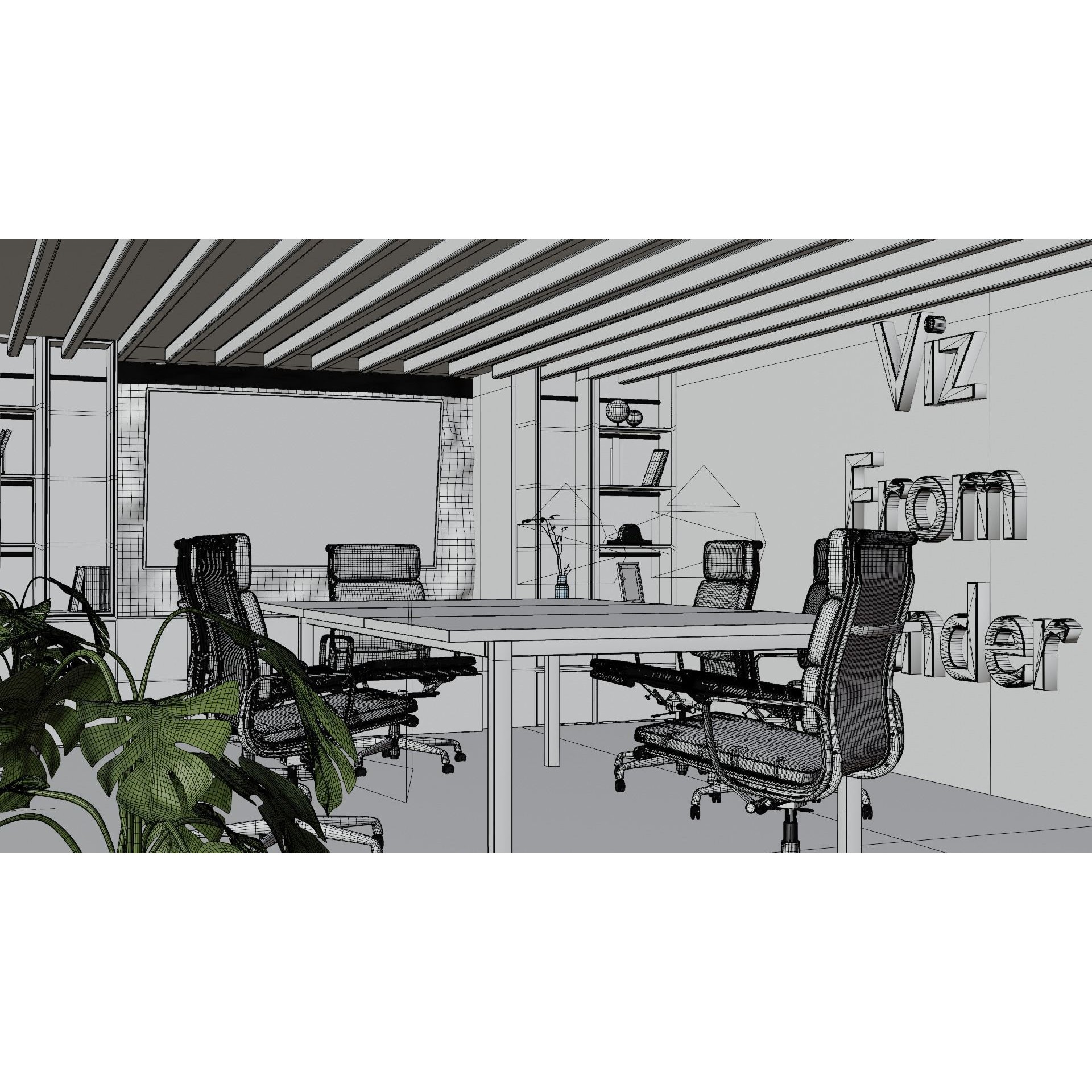 Photorealistic Office 3D Model – High Poly Interior Scene, Blender - View 8