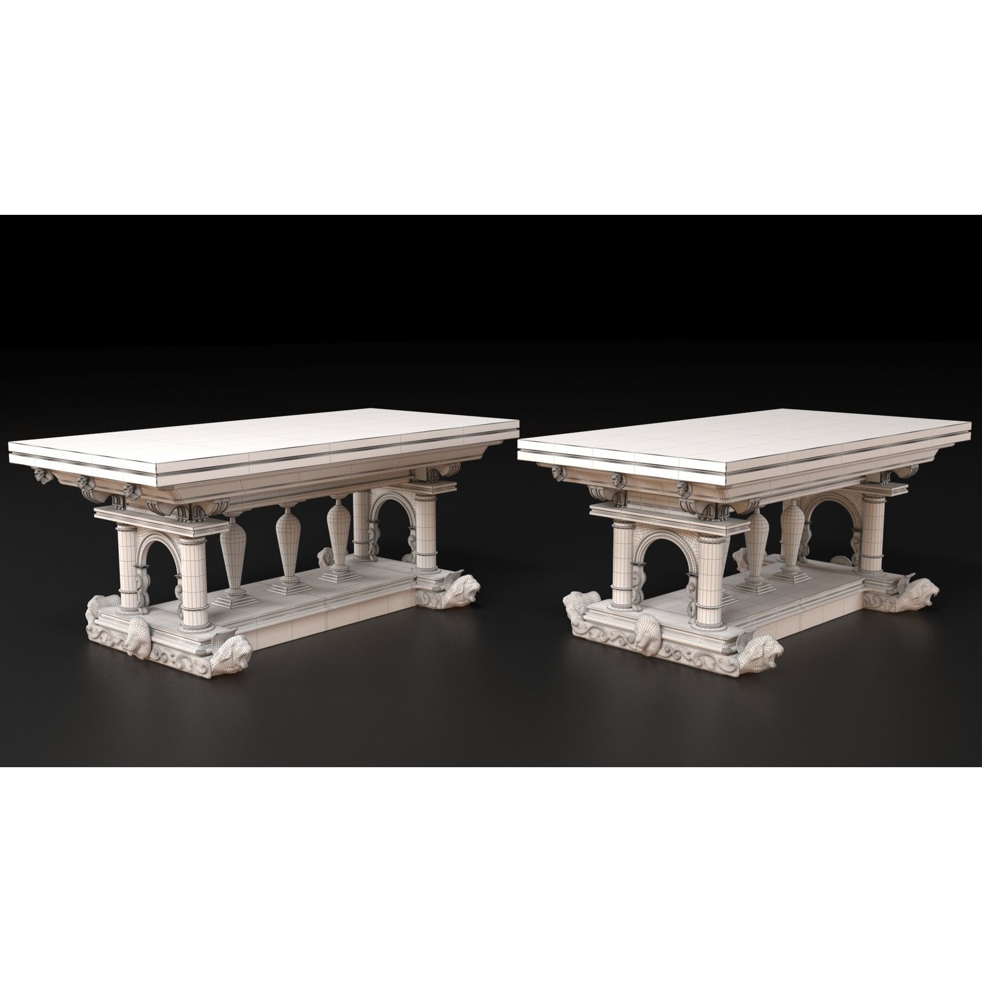 Medieval Furniture 3D Model – PBR Textured Game Asset, FBX, OBJ - View 25