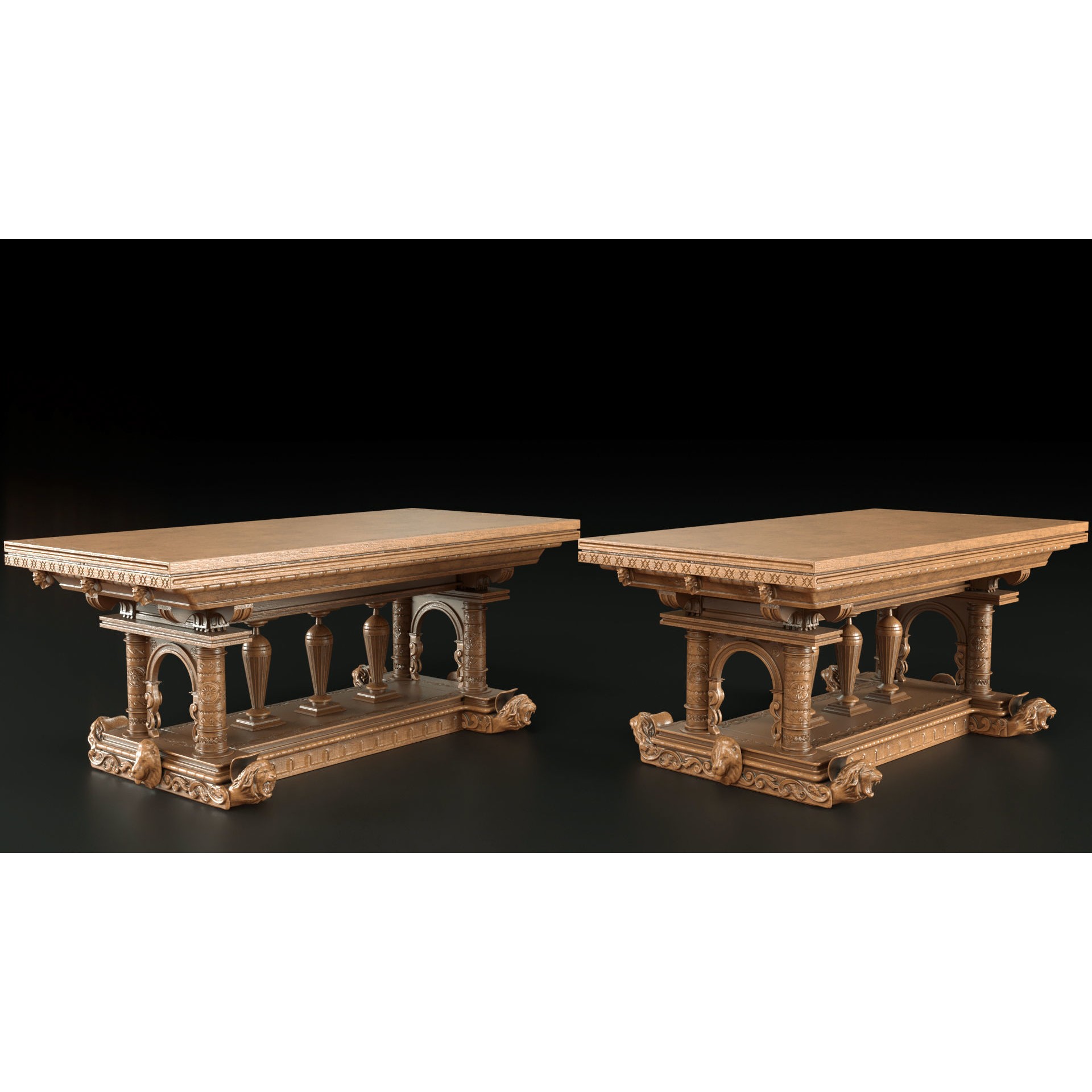 Medieval Furniture 3D Model – PBR Textured Game Asset, FBX, OBJ - View 6