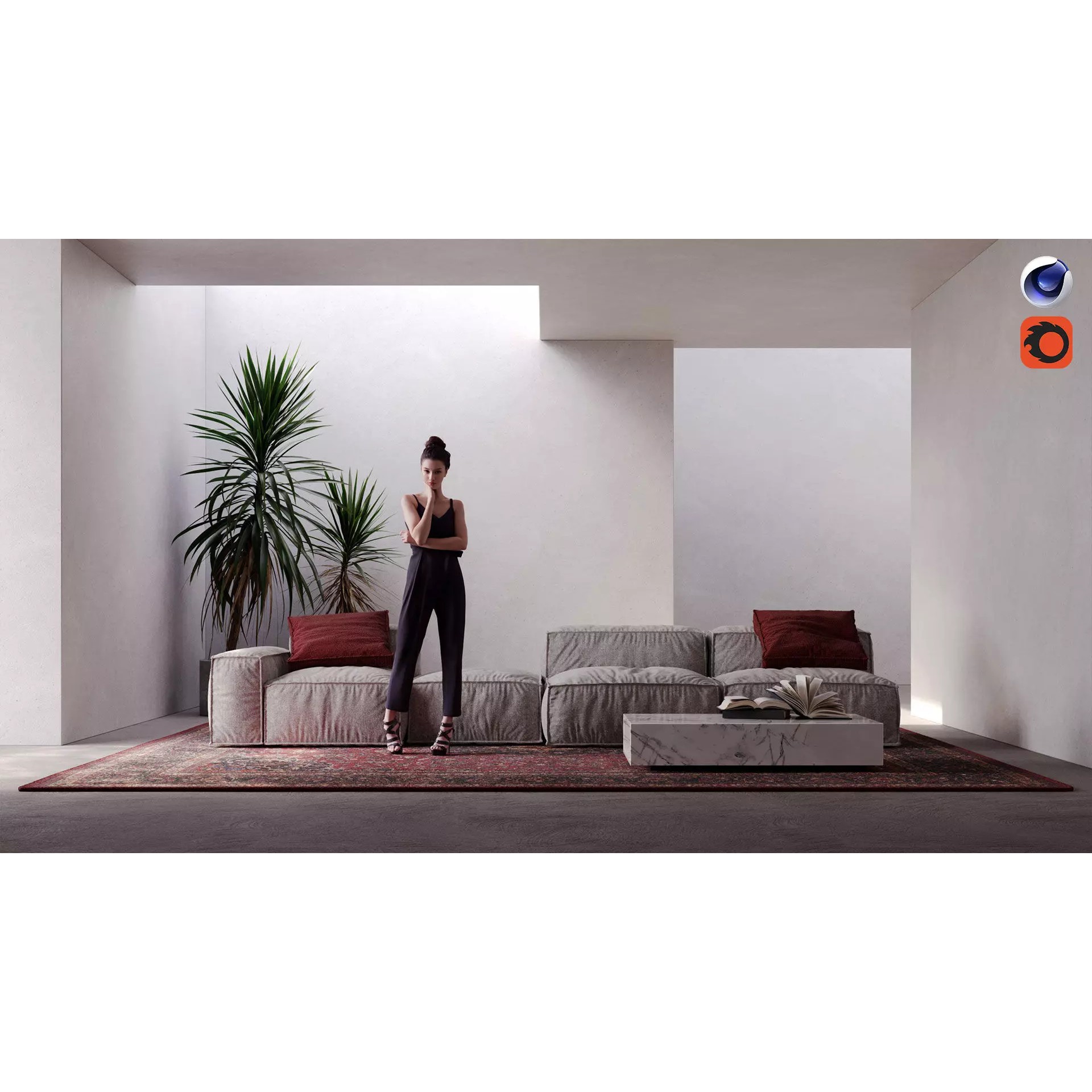 Virtual Location 004 - Cinema 4D Corona Scene 3D Model - View 2