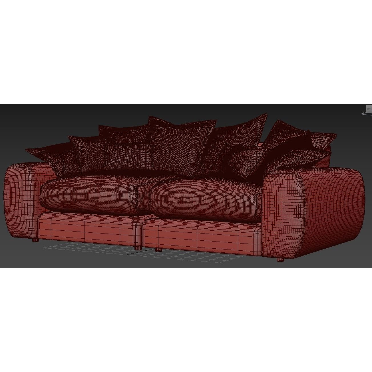 Wodge1 Sofa 3D Model – Modern Furniture with PBR Textures, FBX