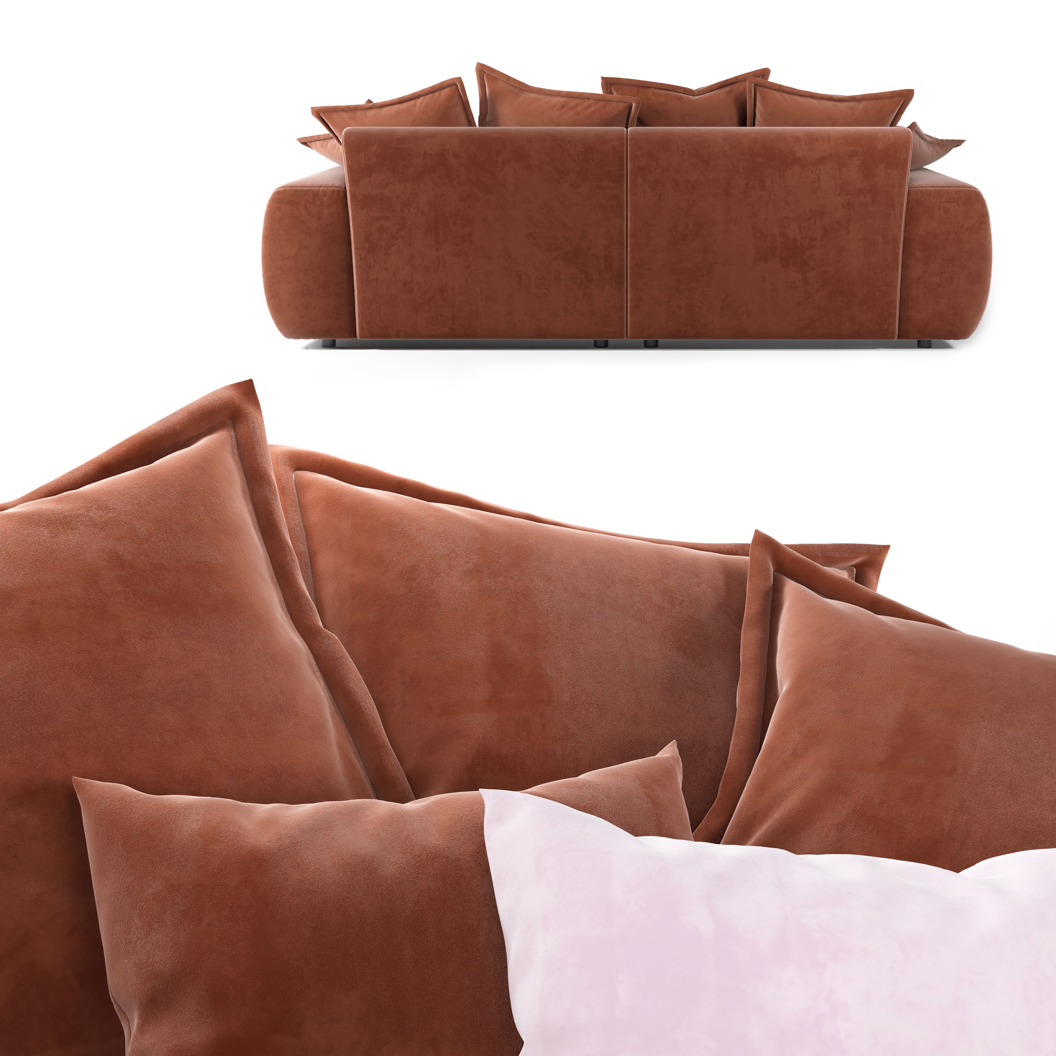 Wodge1 Sofa 3D Model – Modern Furniture with PBR Textures, FBX - View 5
