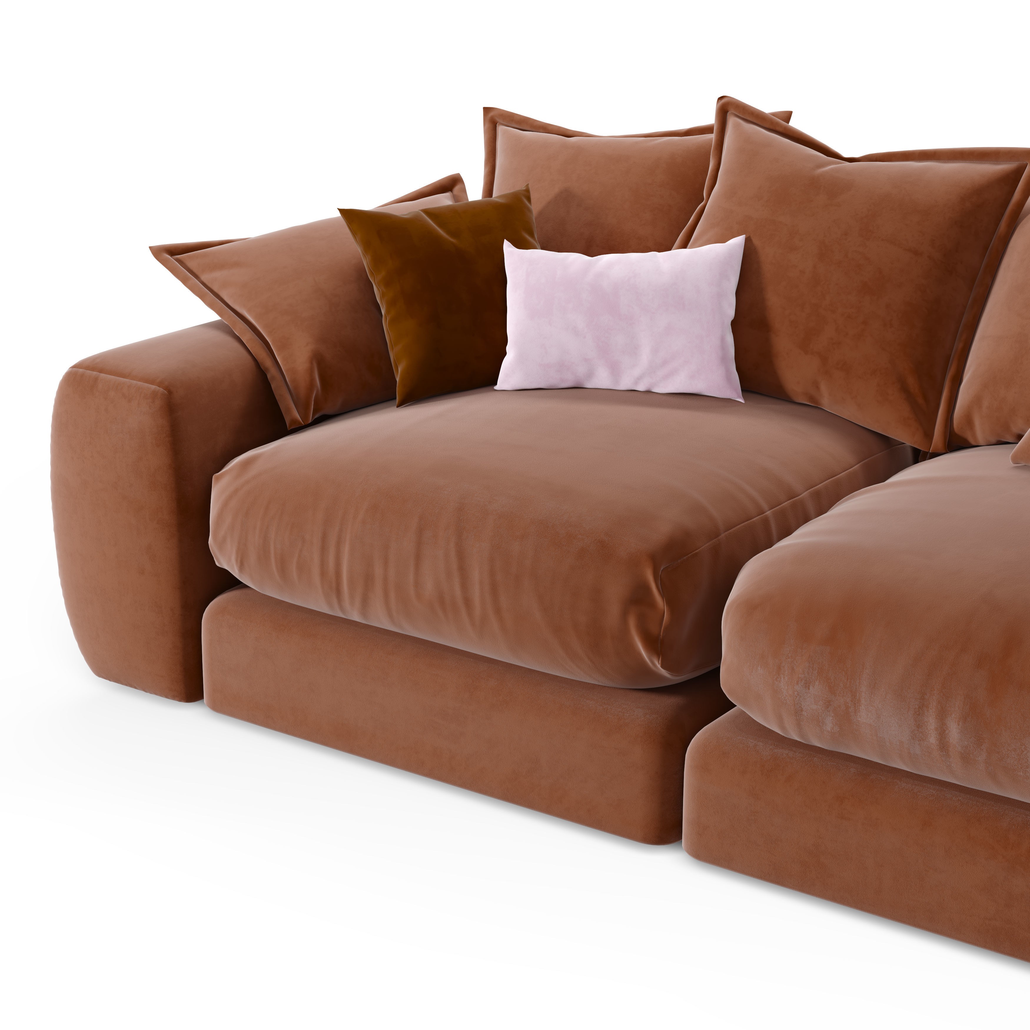 Wodge1 Sofa 3D Model – Modern Furniture with PBR Textures, FBX - View 8