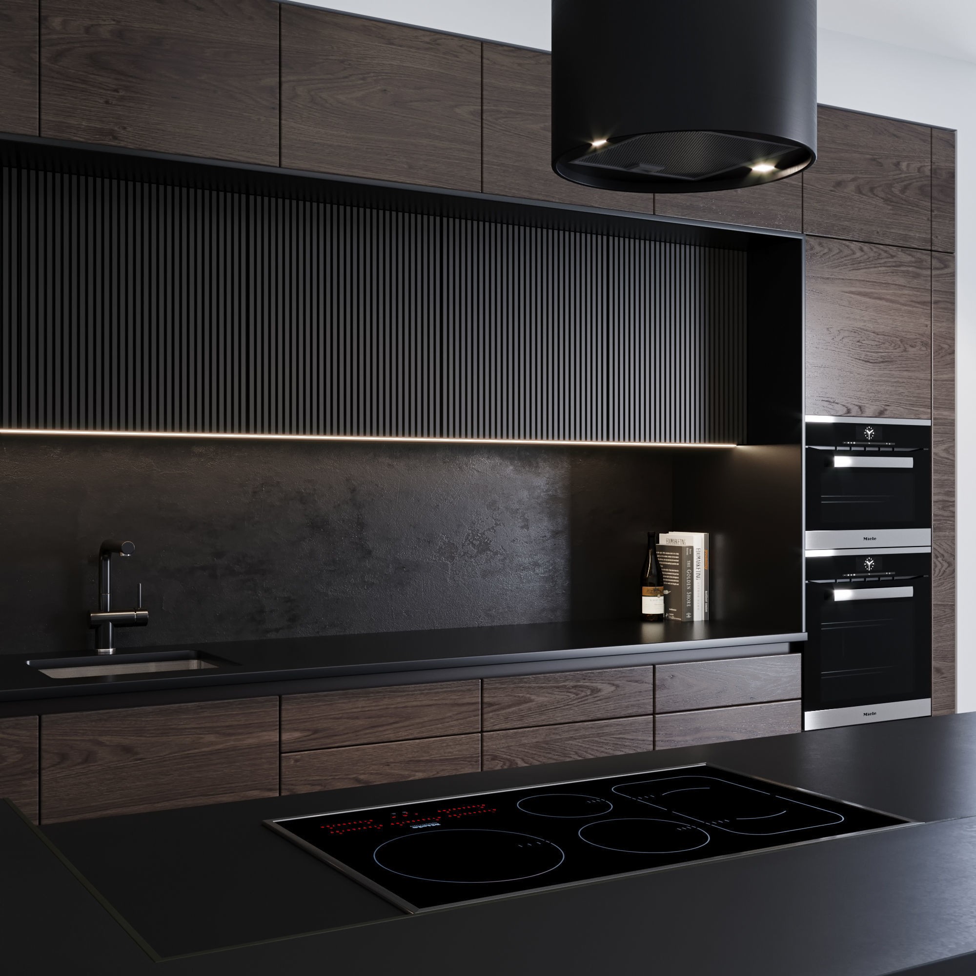 Modern Kitchen 3D Model – High Quality Interior Design Asset, FBX, OBJ - View 10