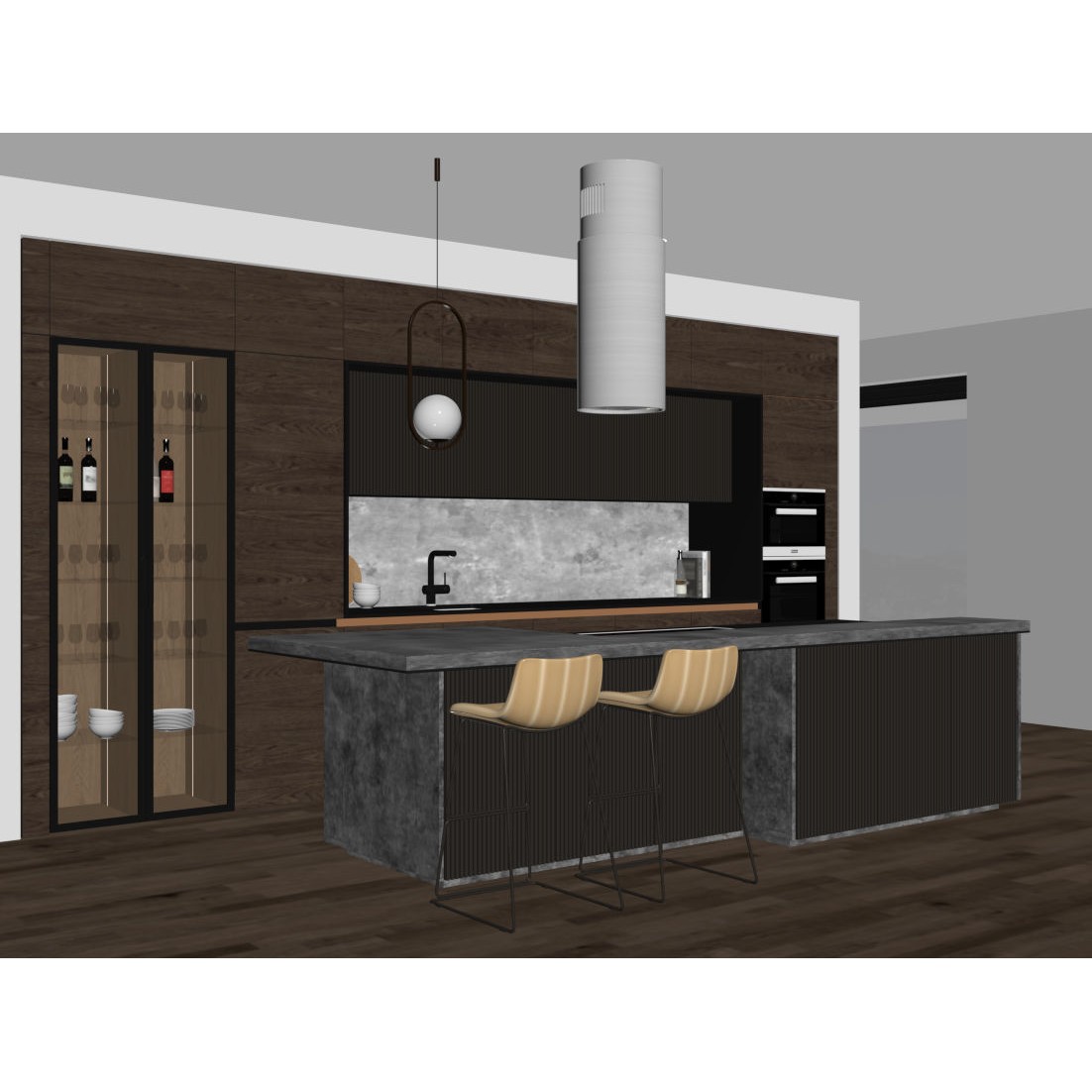 Modern Kitchen 3D Model – High Quality Interior Design Asset, FBX, OBJ - View 16