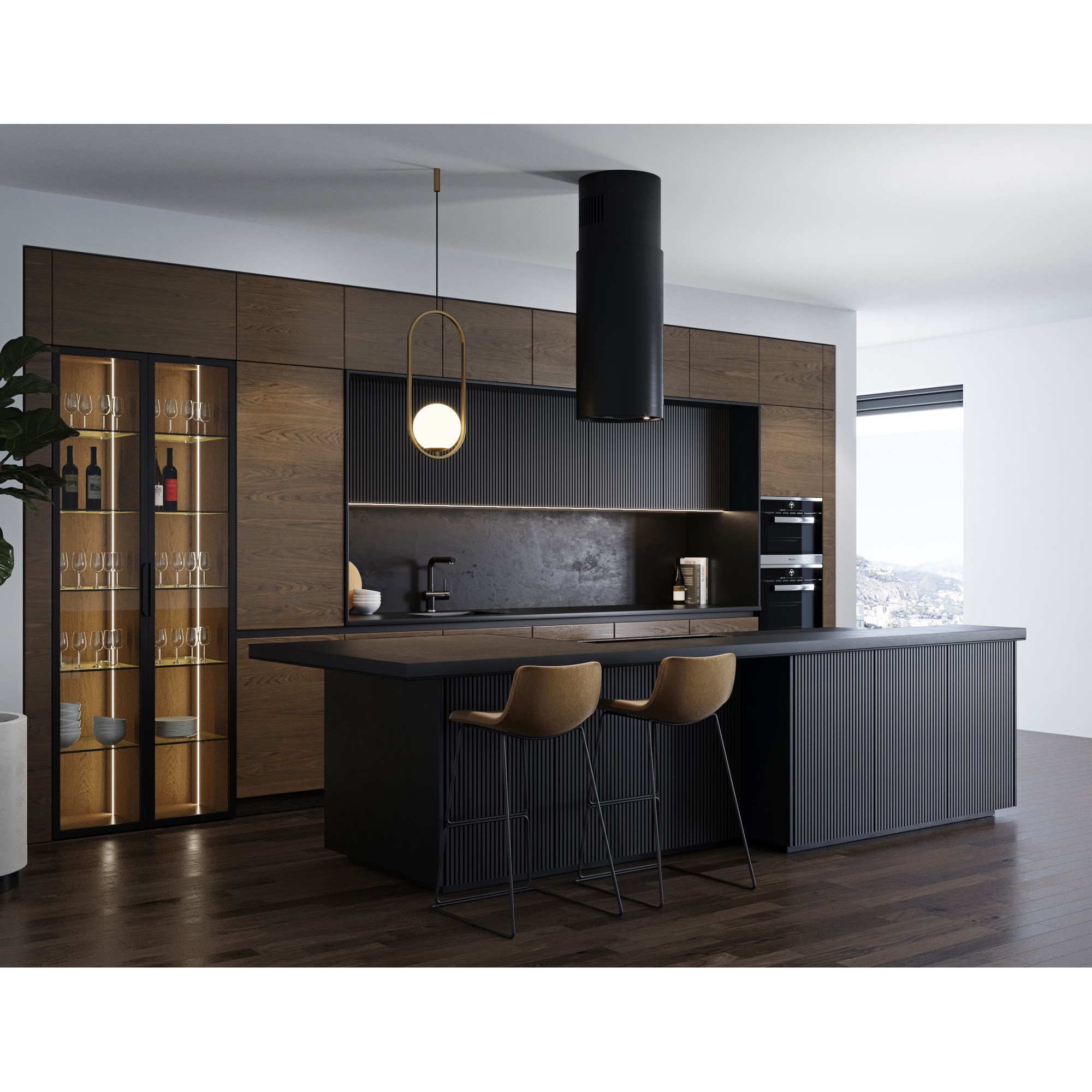 Modern Kitchen 3D Model – High Quality Interior Design Asset, FBX, OBJ - View 4