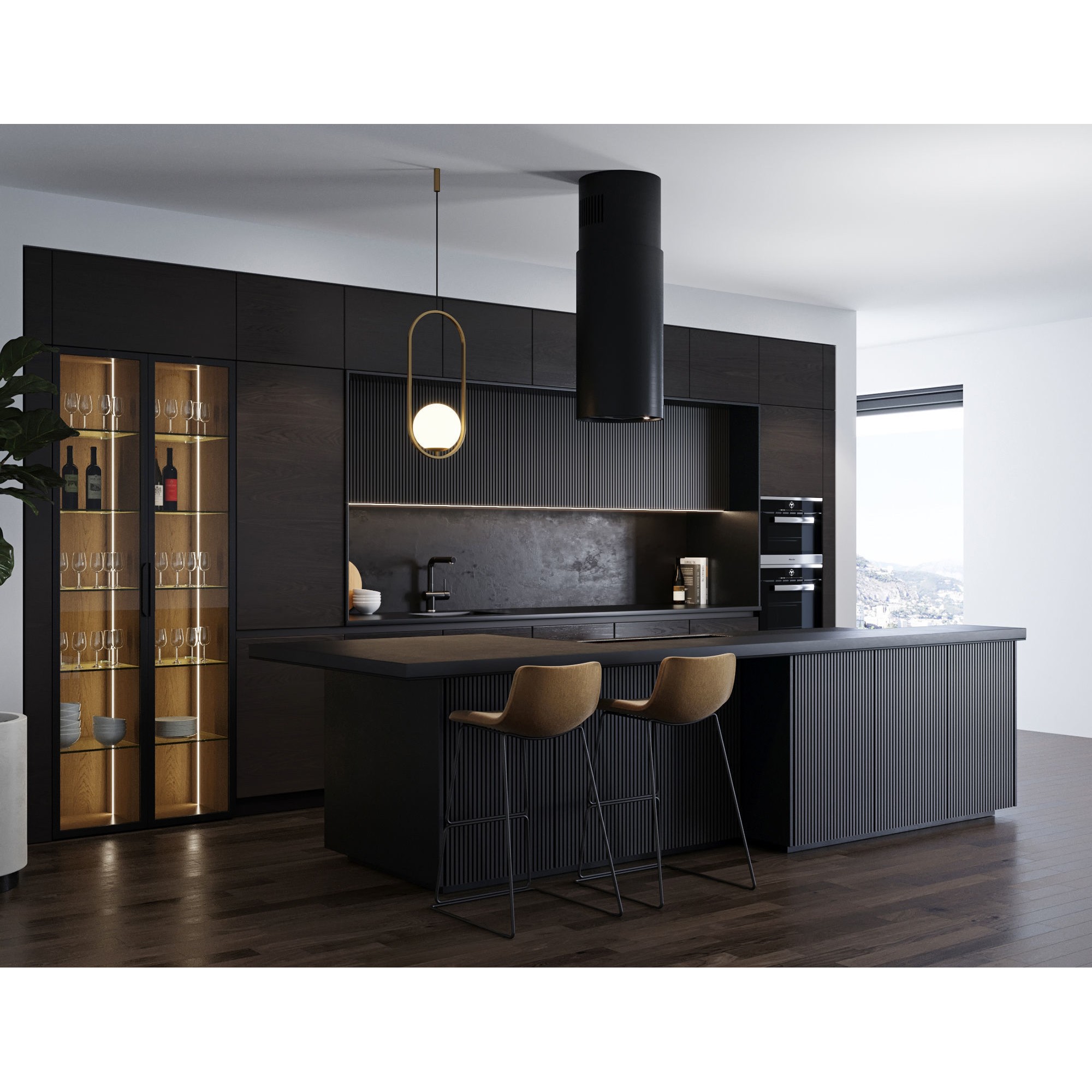 Modern Kitchen 3D Model – High Quality Interior Design Asset, FBX, OBJ - View 5