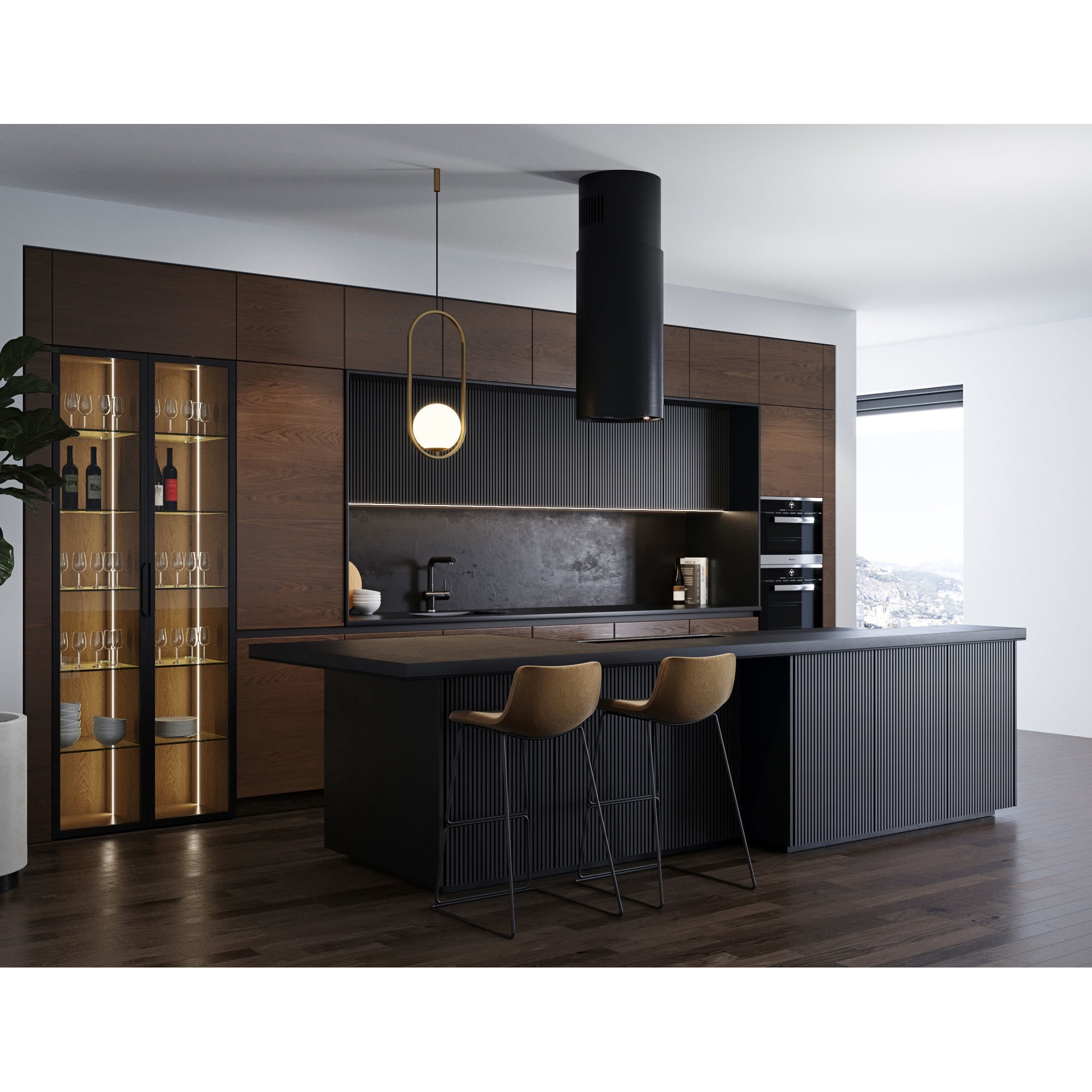Modern Kitchen 3D Model – High Quality Interior Design Asset, FBX, OBJ - View 6