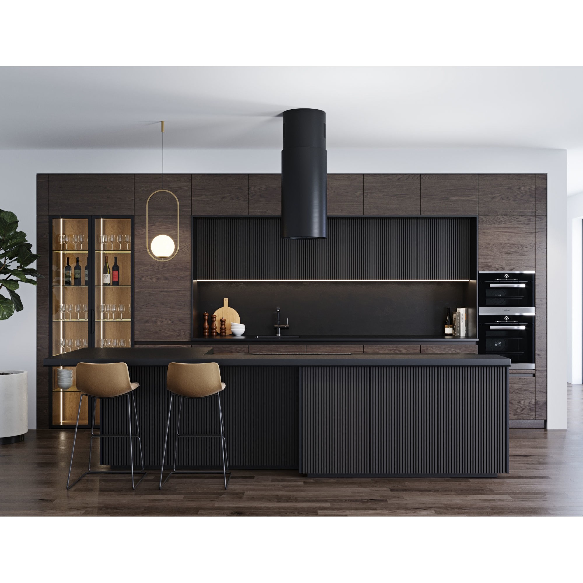 Modern Kitchen 3D Model – High Quality Interior Design Asset, FBX, OBJ - View 7