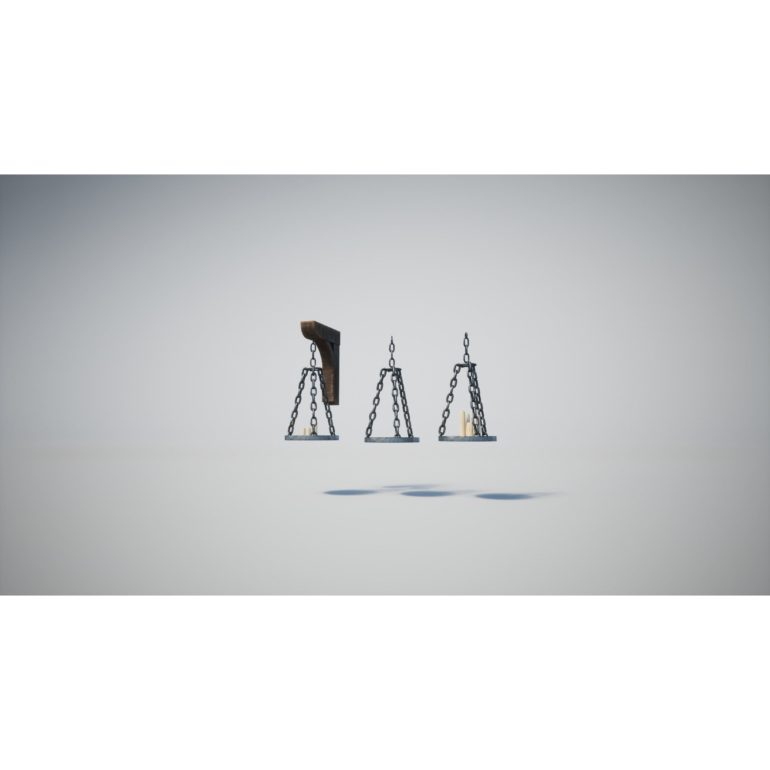 Medieval Lamp 3D Model – Low Poly PBR Game Asset, FBX, OBJ - View 13