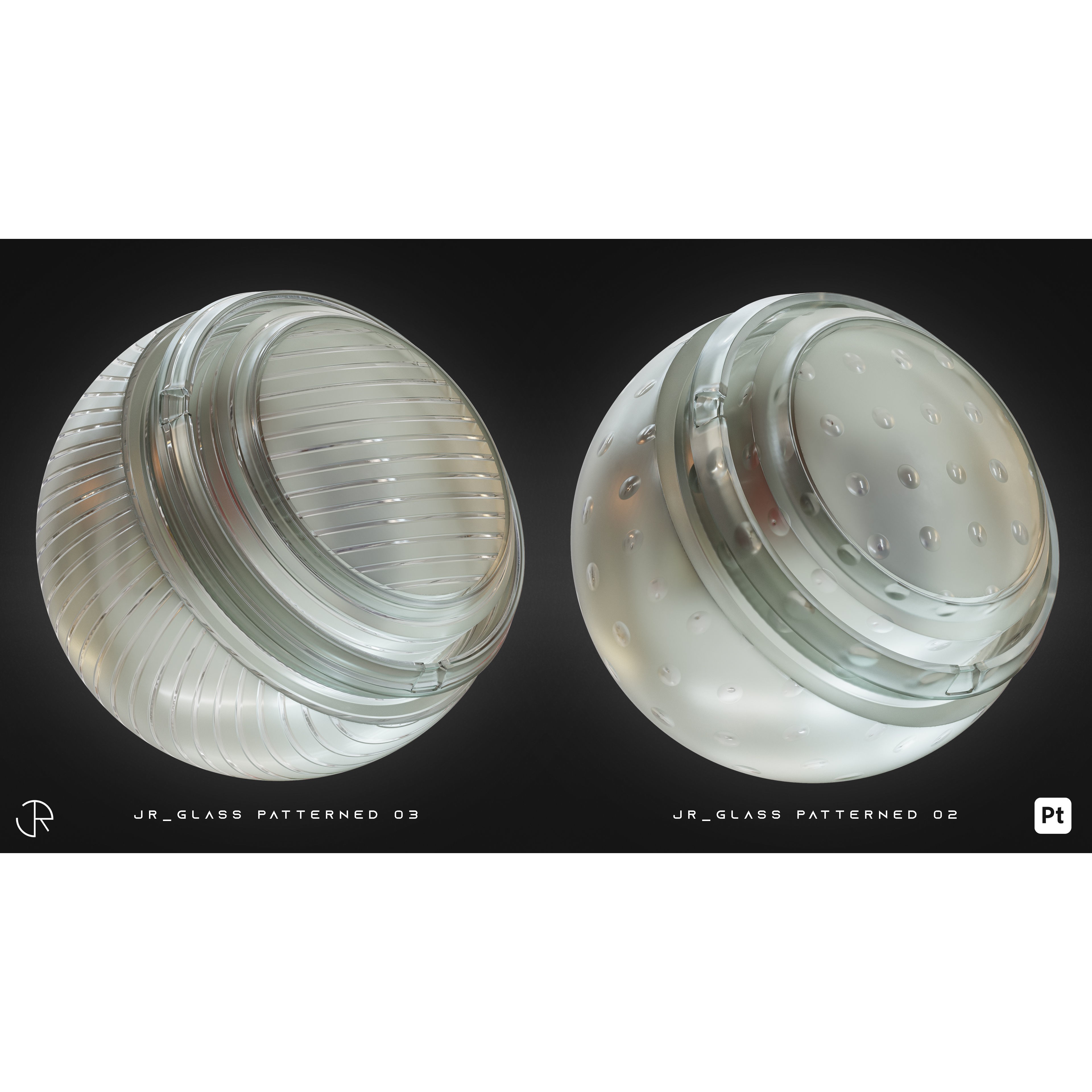 Glass Smart Materials 3D Model – High-Detail Customizable Textures, spsm