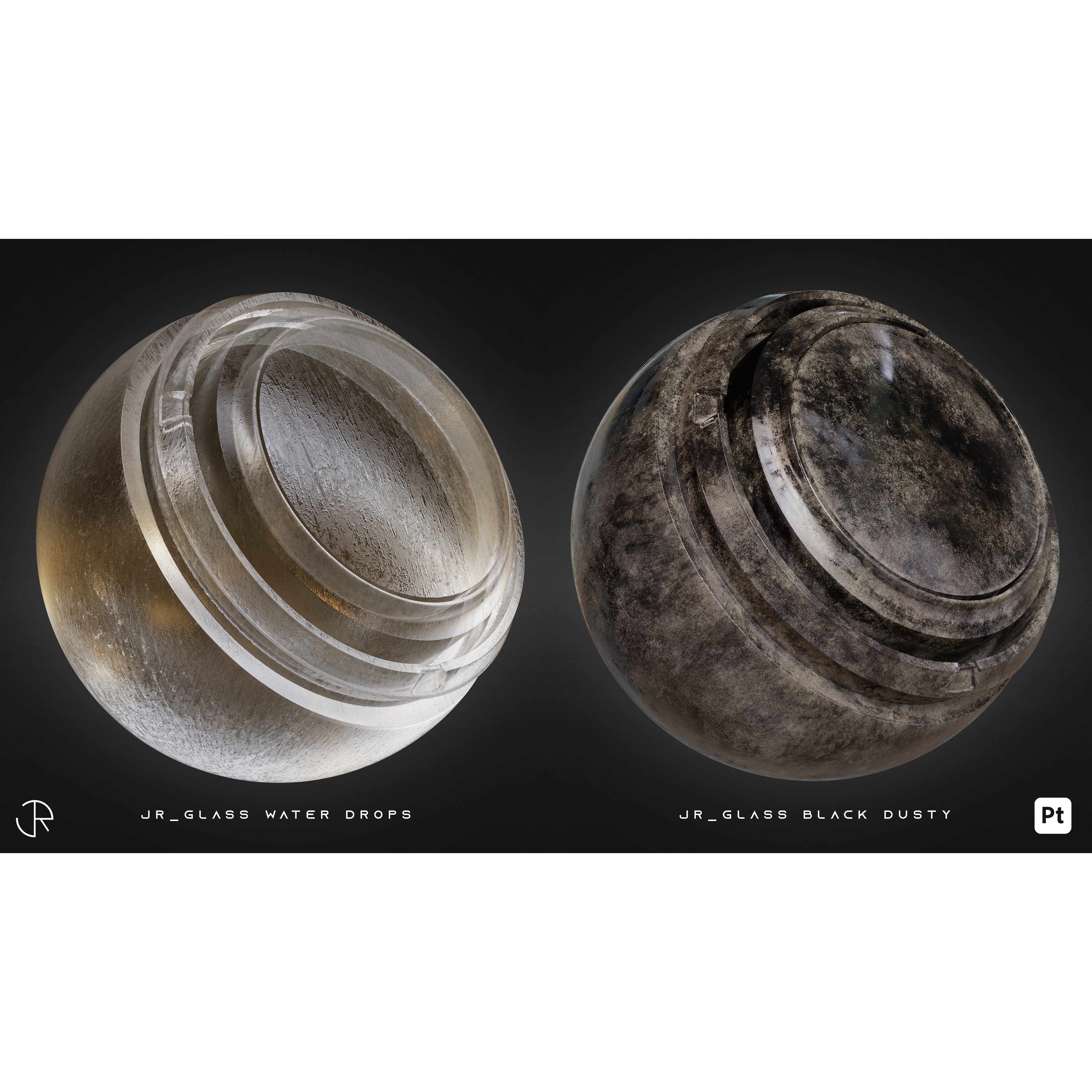Glass Smart Materials 3D Model – High-Detail Customizable Textures, spsm - View 11