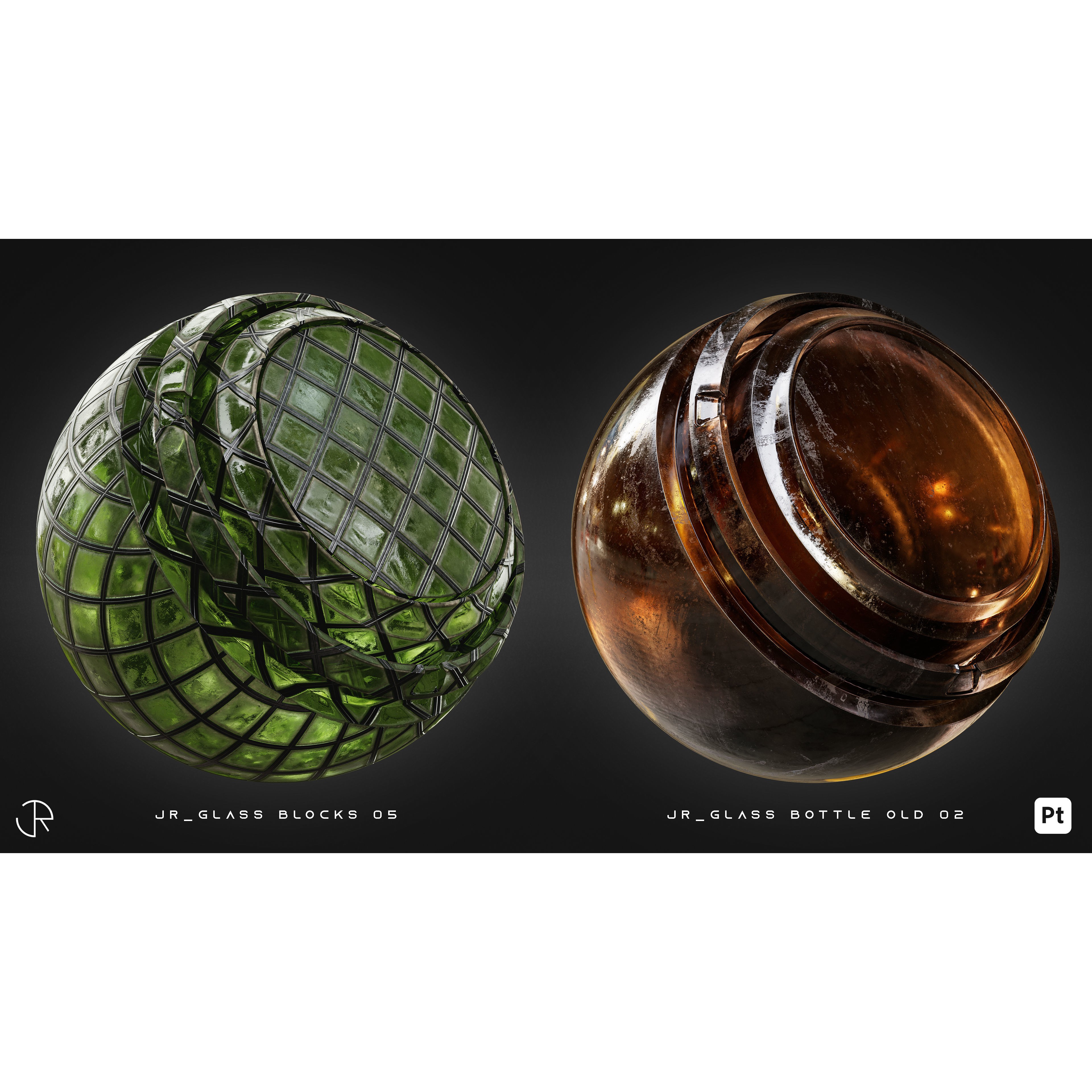 Glass Smart Materials 3D Model – High-Detail Customizable Textures, spsm - View 14