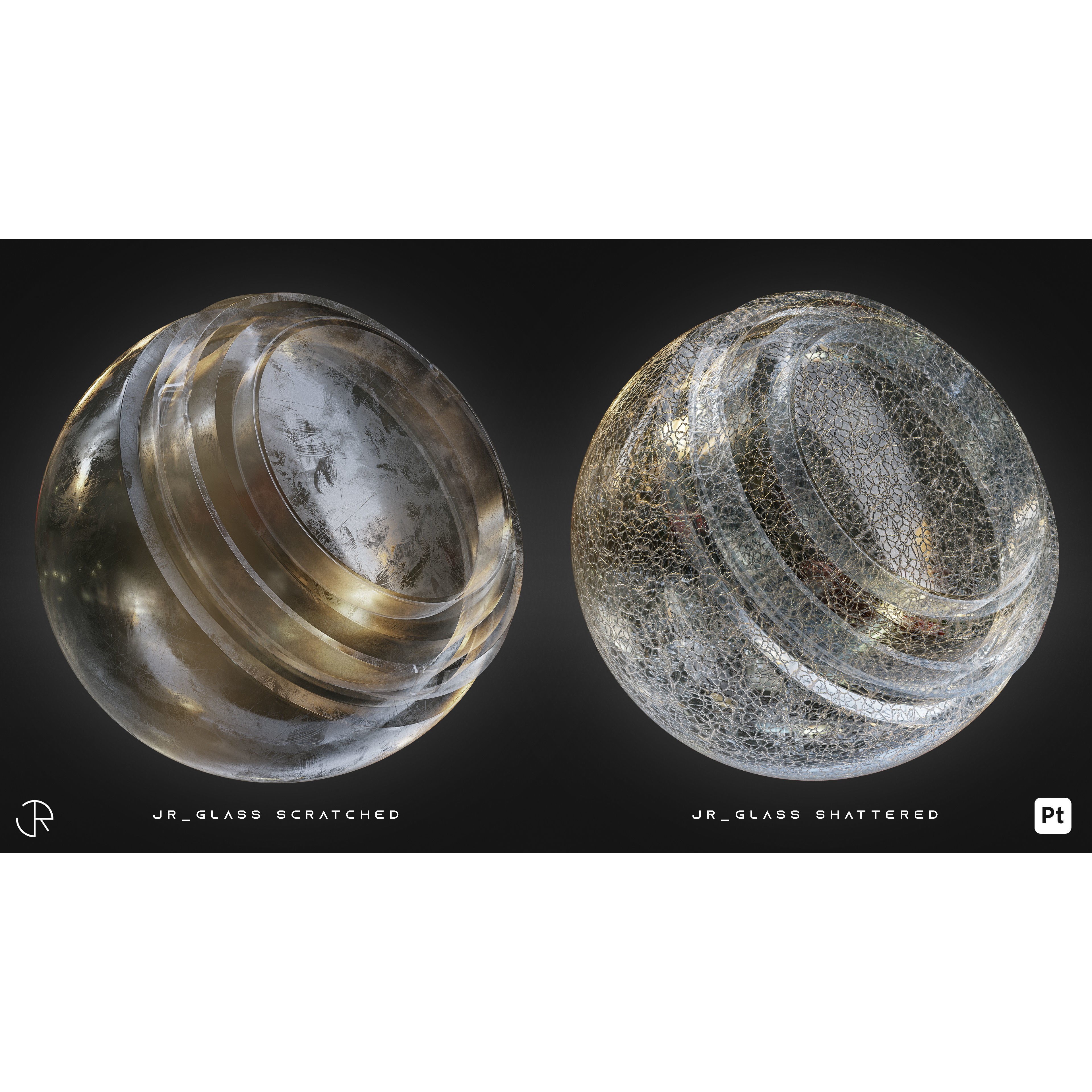 Glass Smart Materials 3D Model – High-Detail Customizable Textures, spsm - View 8