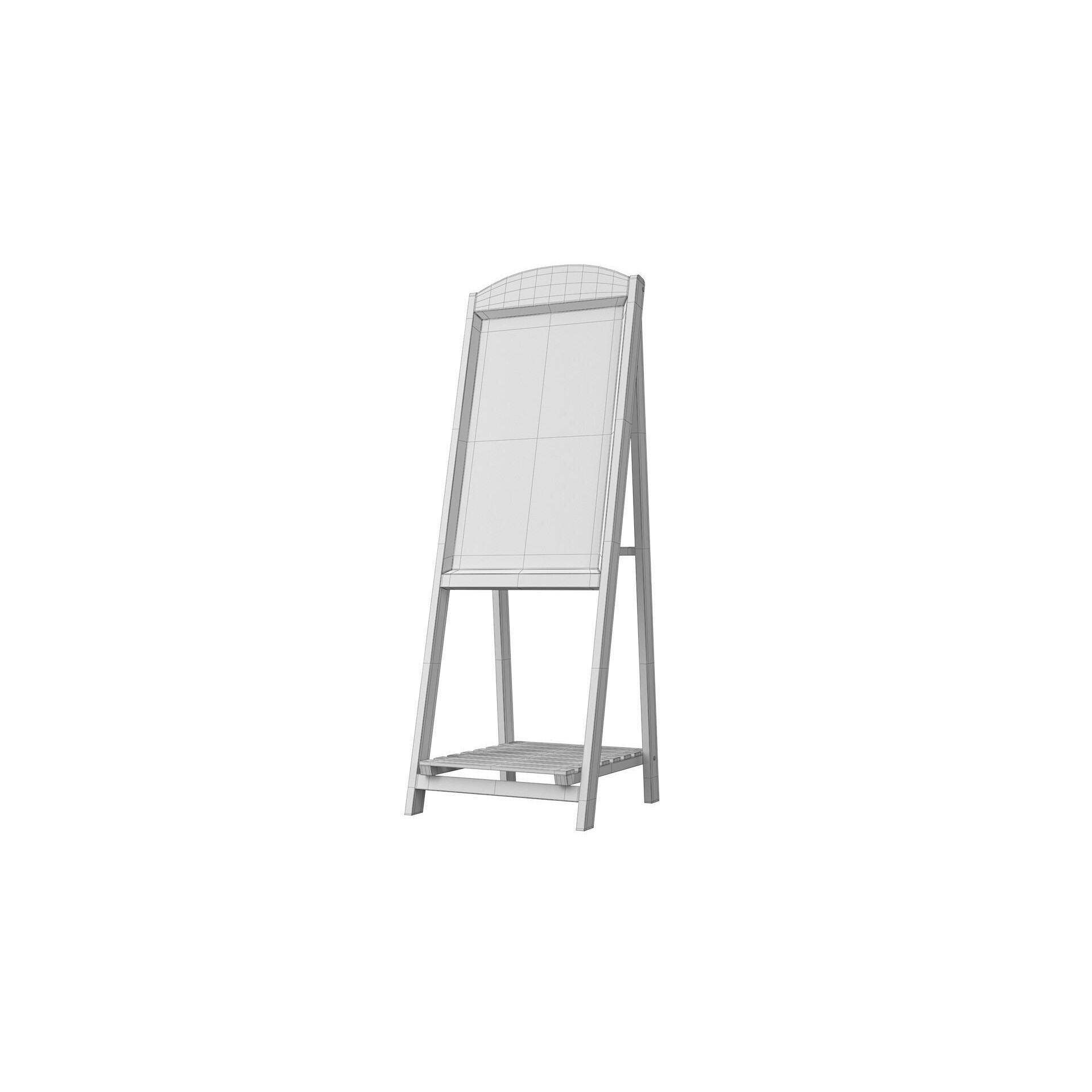 Menu Chalk 3D Model – PBR Textured Chalkboard for Restaurants - View 7