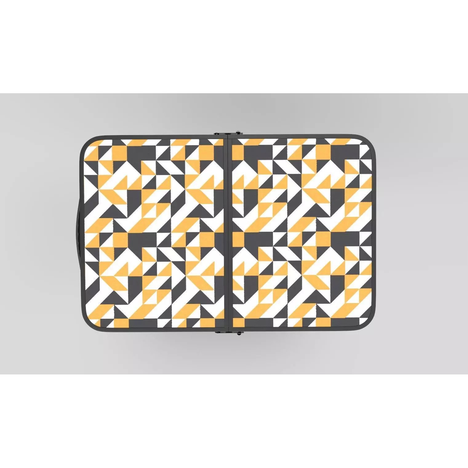 Folding Portable Table 3D Model – Floral Pattern, PBR Textures, FBX, OBJ - View 5