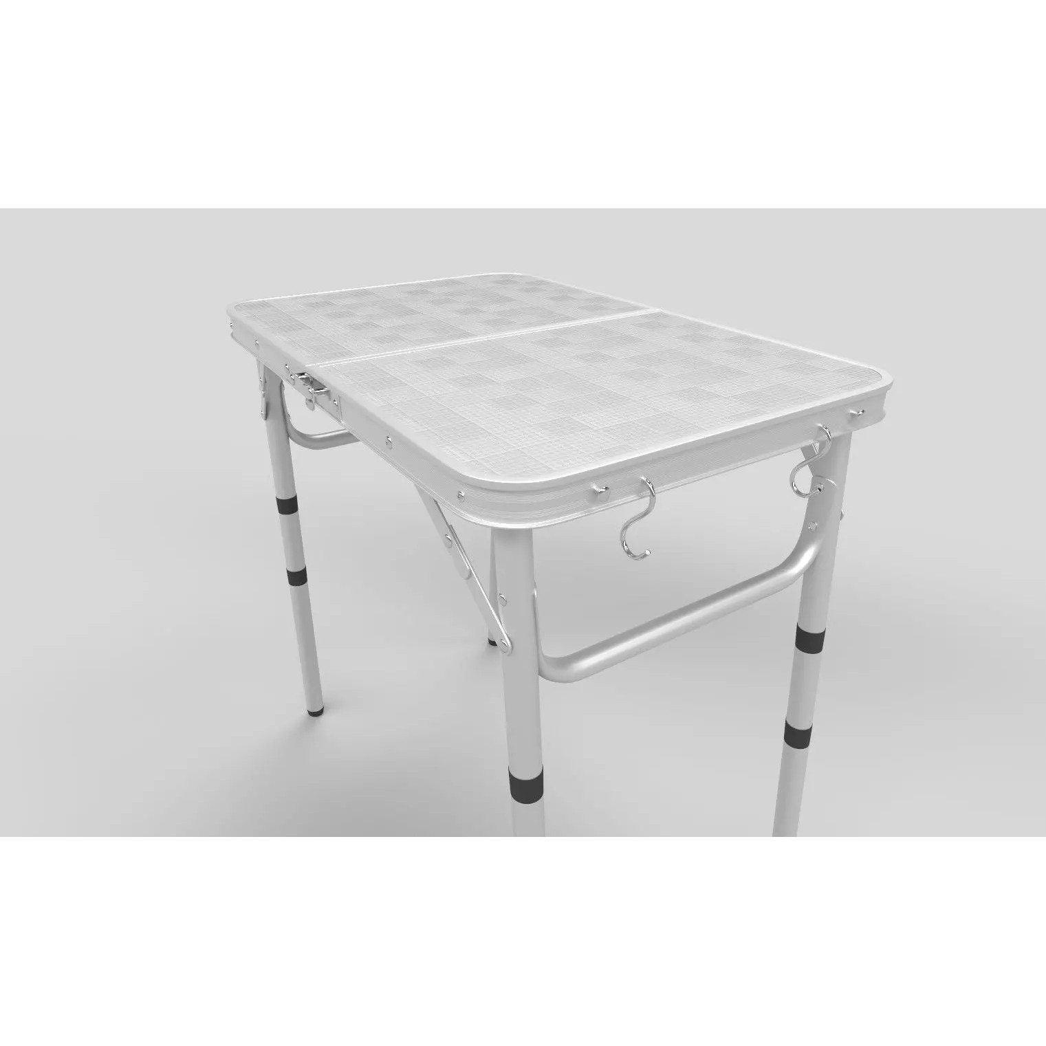 Folding Portable Table 3D Model – Floral Pattern, PBR Textures, FBX, OBJ - View 6