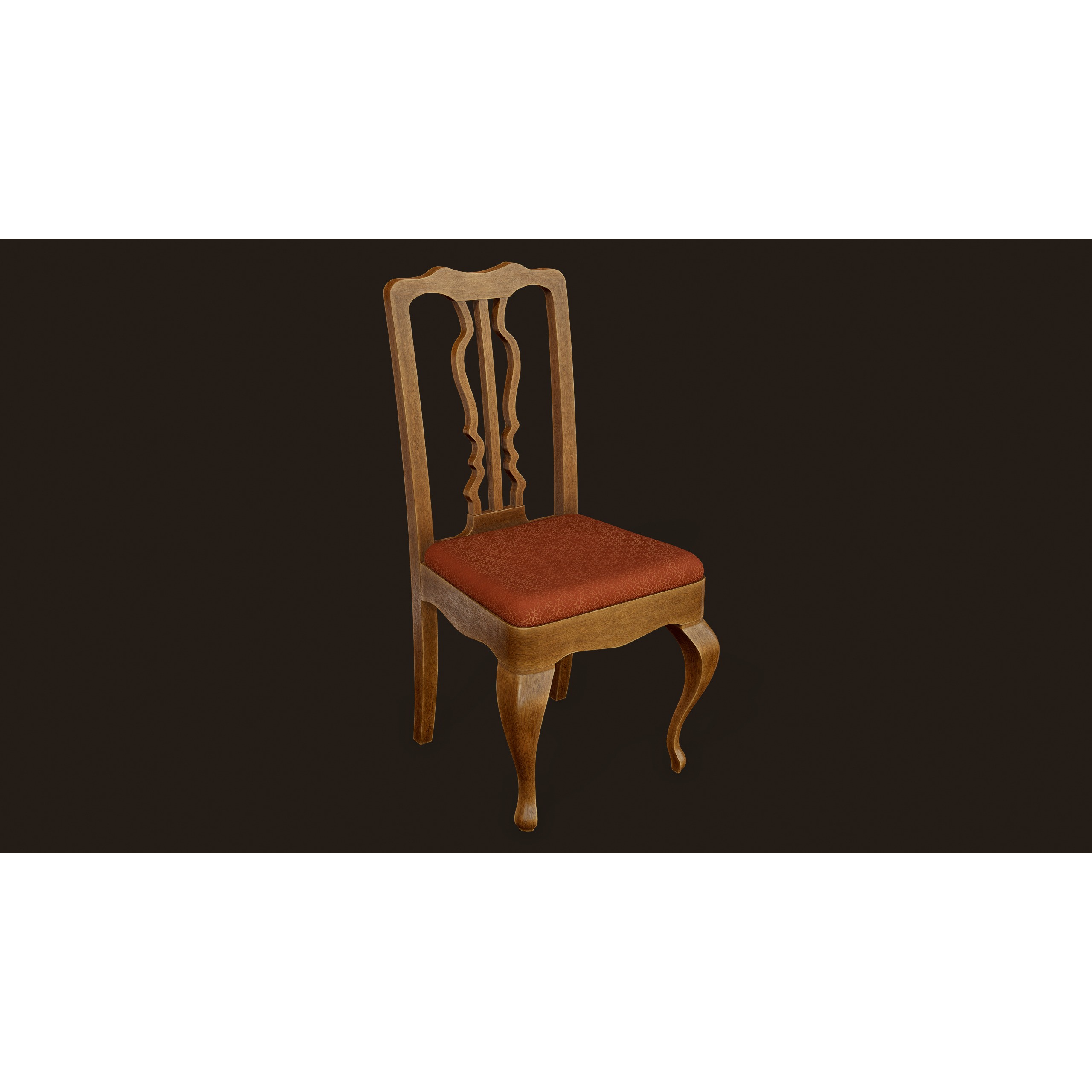 Vintage Table and Chair 3D Model – PBR Game Ready Low Poly Asset, FBX - View 7