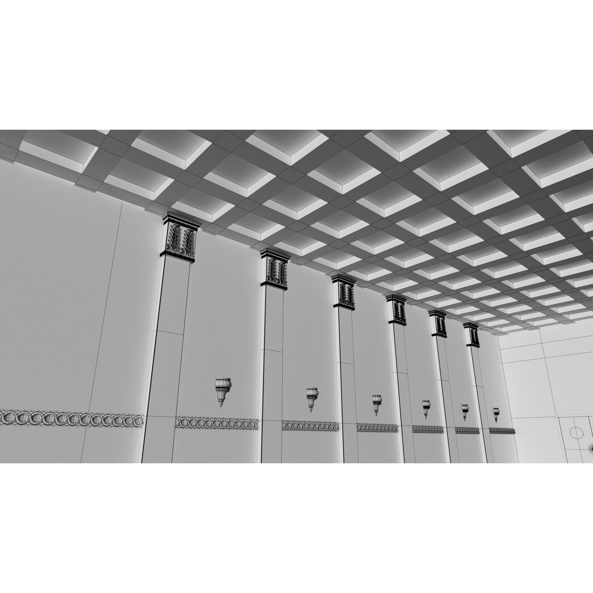 Classic Movie Theater Interior 3D Model – High Poly PBR Asset, FBX - View 29