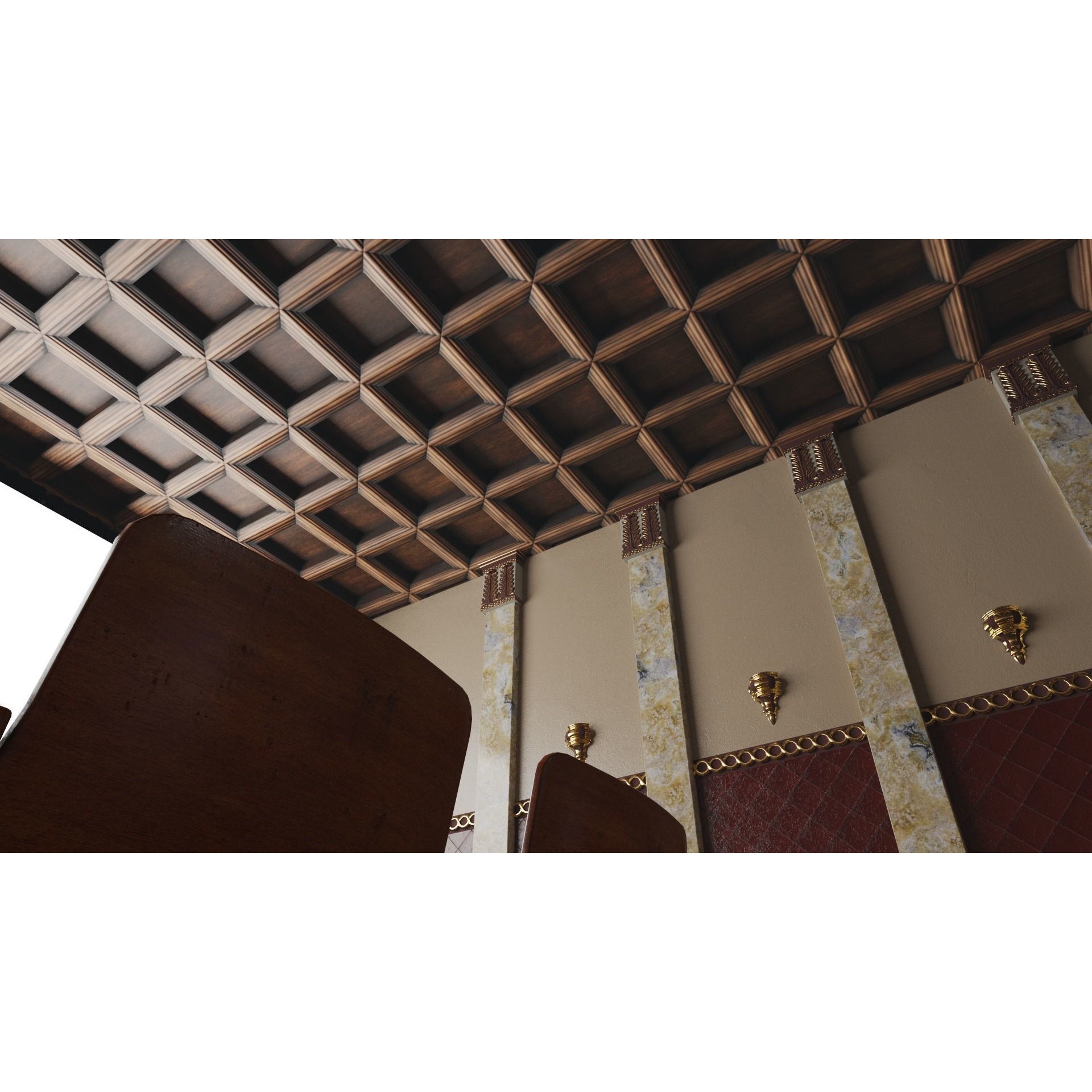 Classic Movie Theater Interior 3D Model – High Poly PBR Asset, FBX - View 5