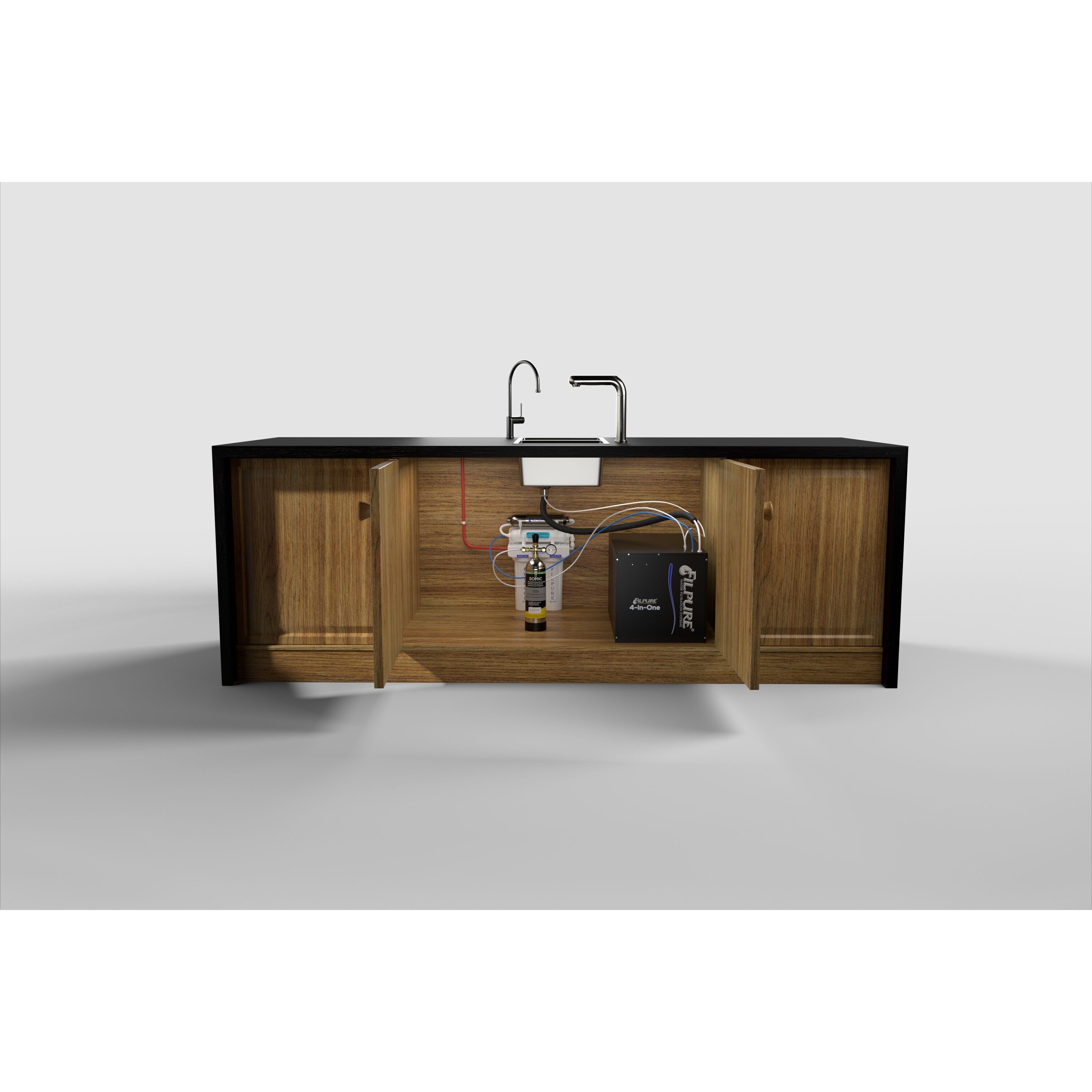 Kitchen Counter 3D Model – PBR Low Poly with Water Filter, FBX - View 16