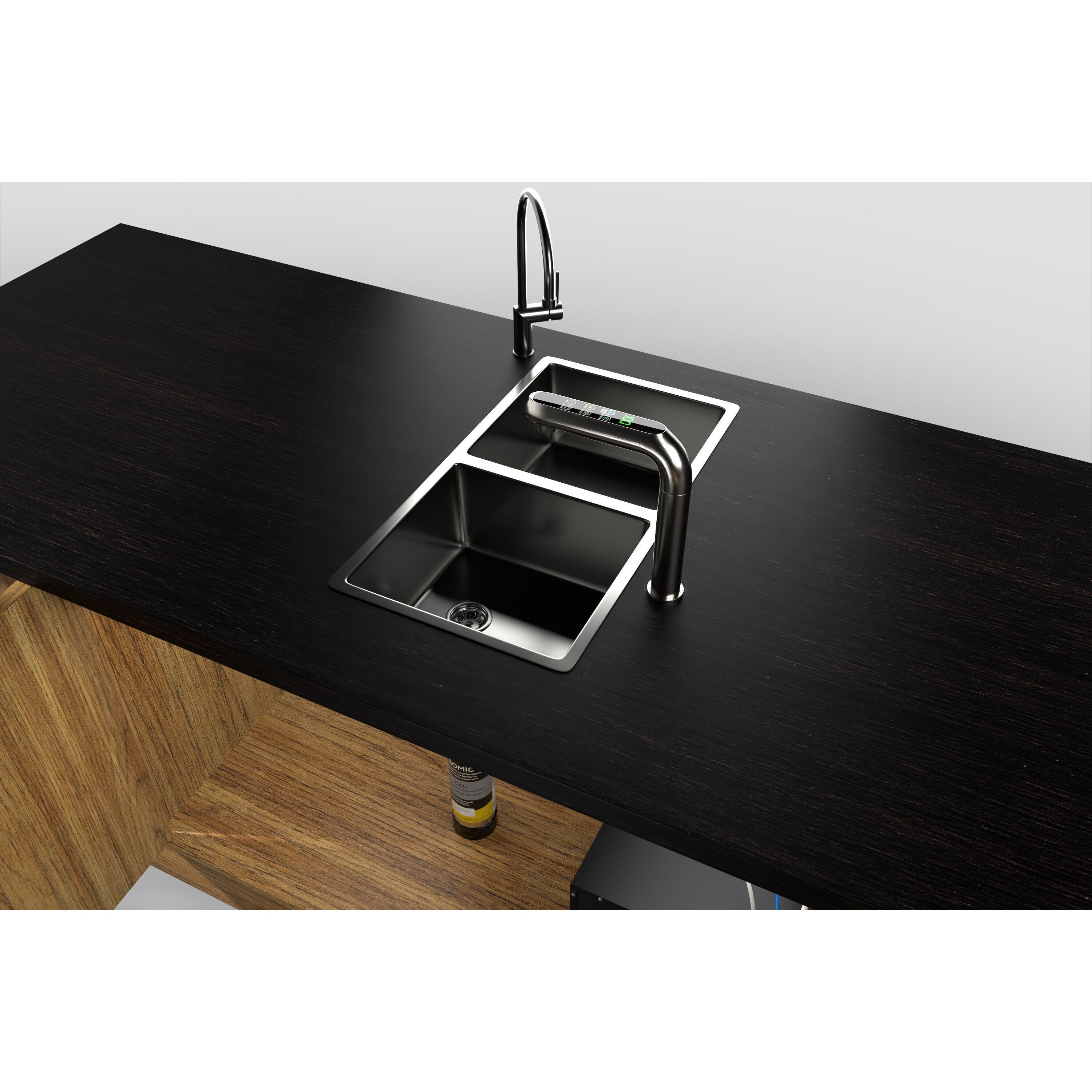 Kitchen Counter 3D Model – PBR Low Poly with Water Filter, FBX - View 4