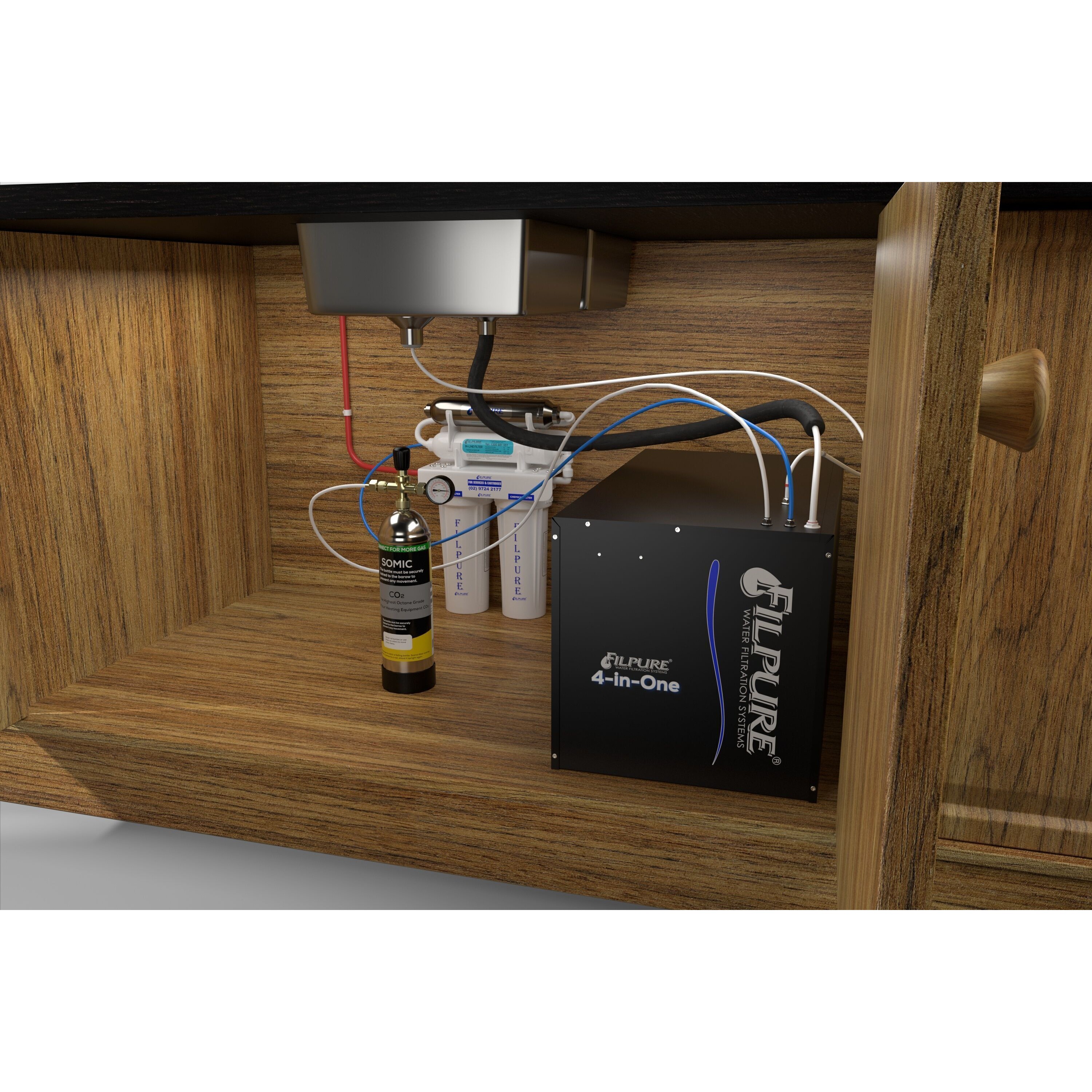 Kitchen Counter 3D Model – PBR Low Poly with Water Filter, FBX - View 7