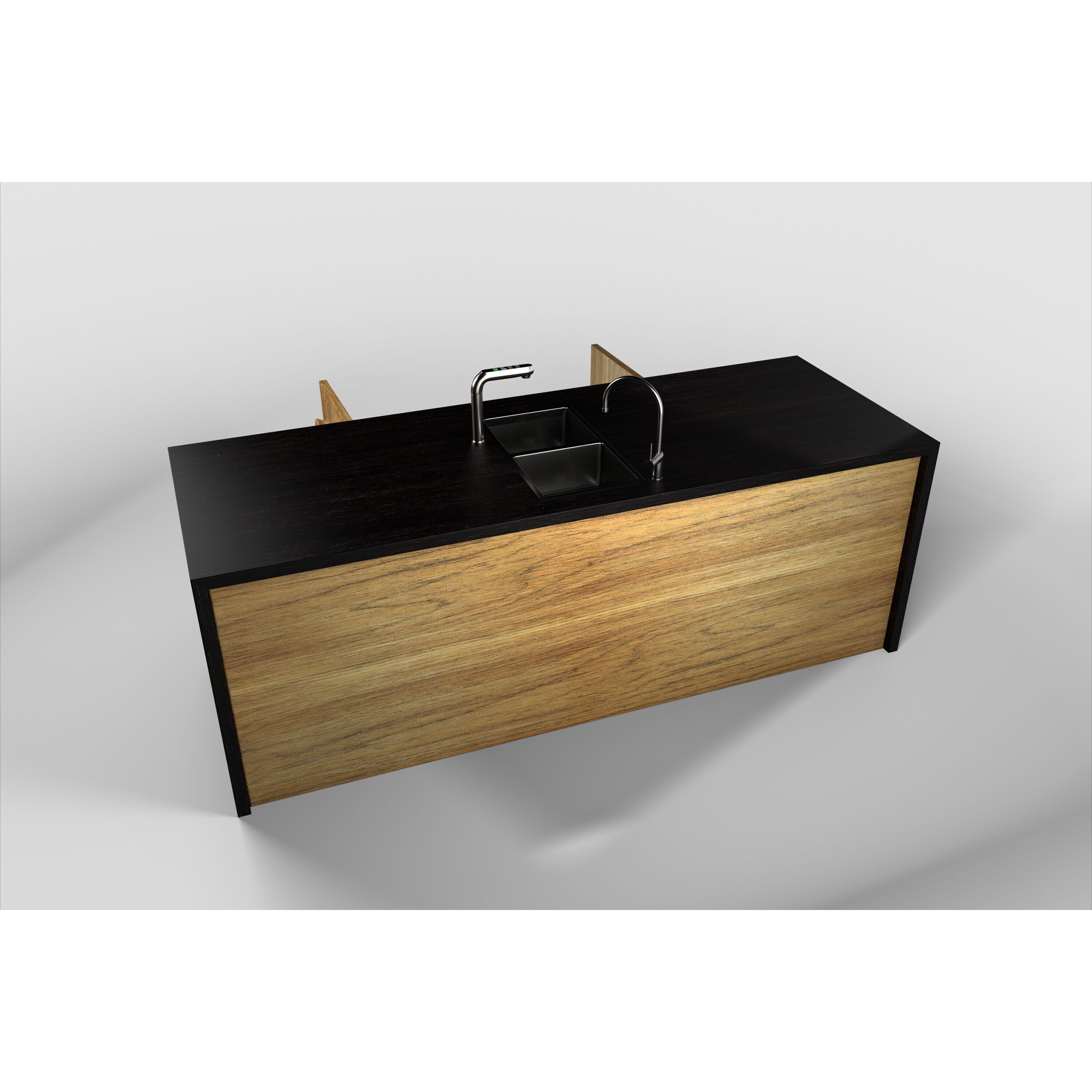 Kitchen Counter 3D Model – PBR Low Poly with Water Filter, FBX - View 8