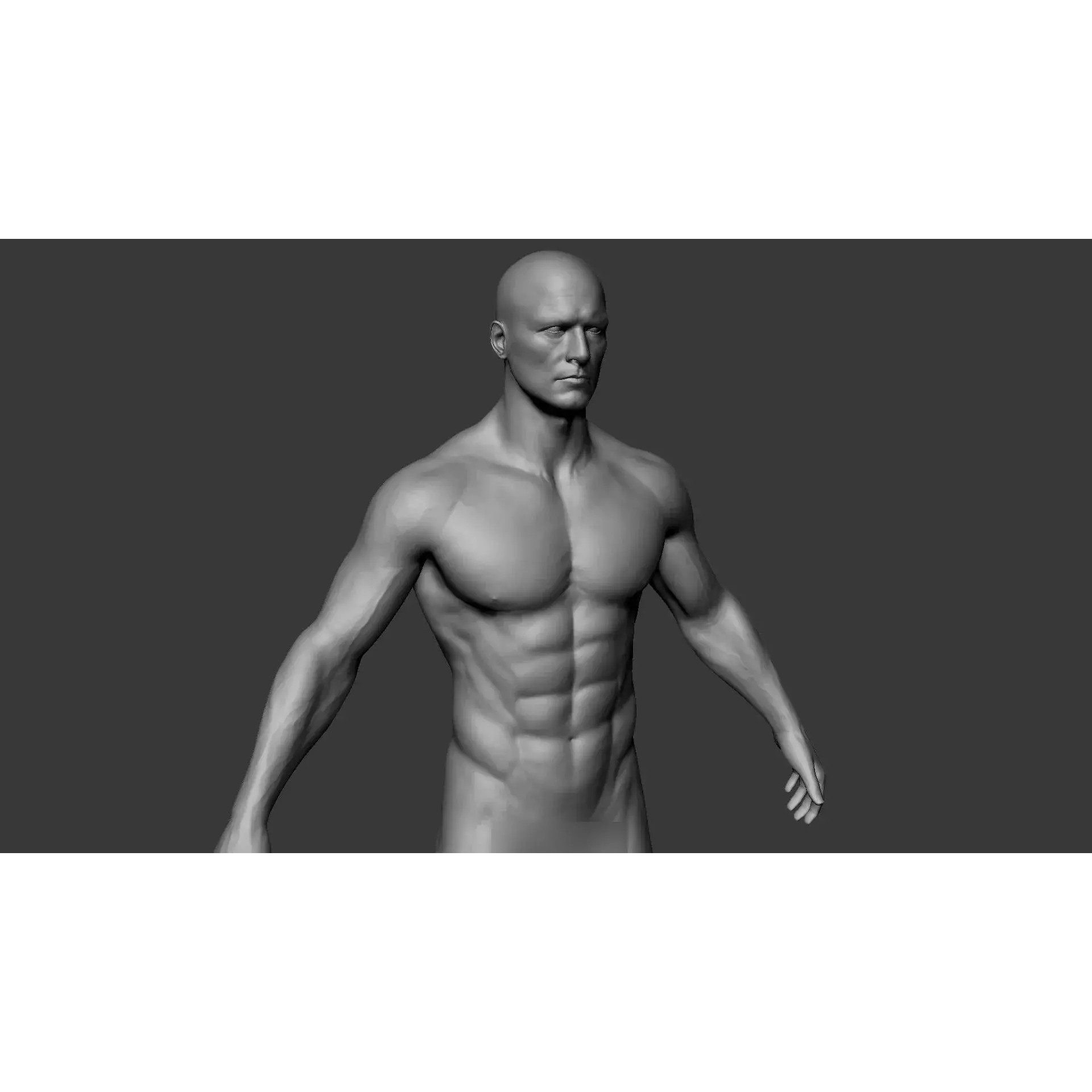 Lifelike Male Base - Low-Poly Game-Ready 3D Model
