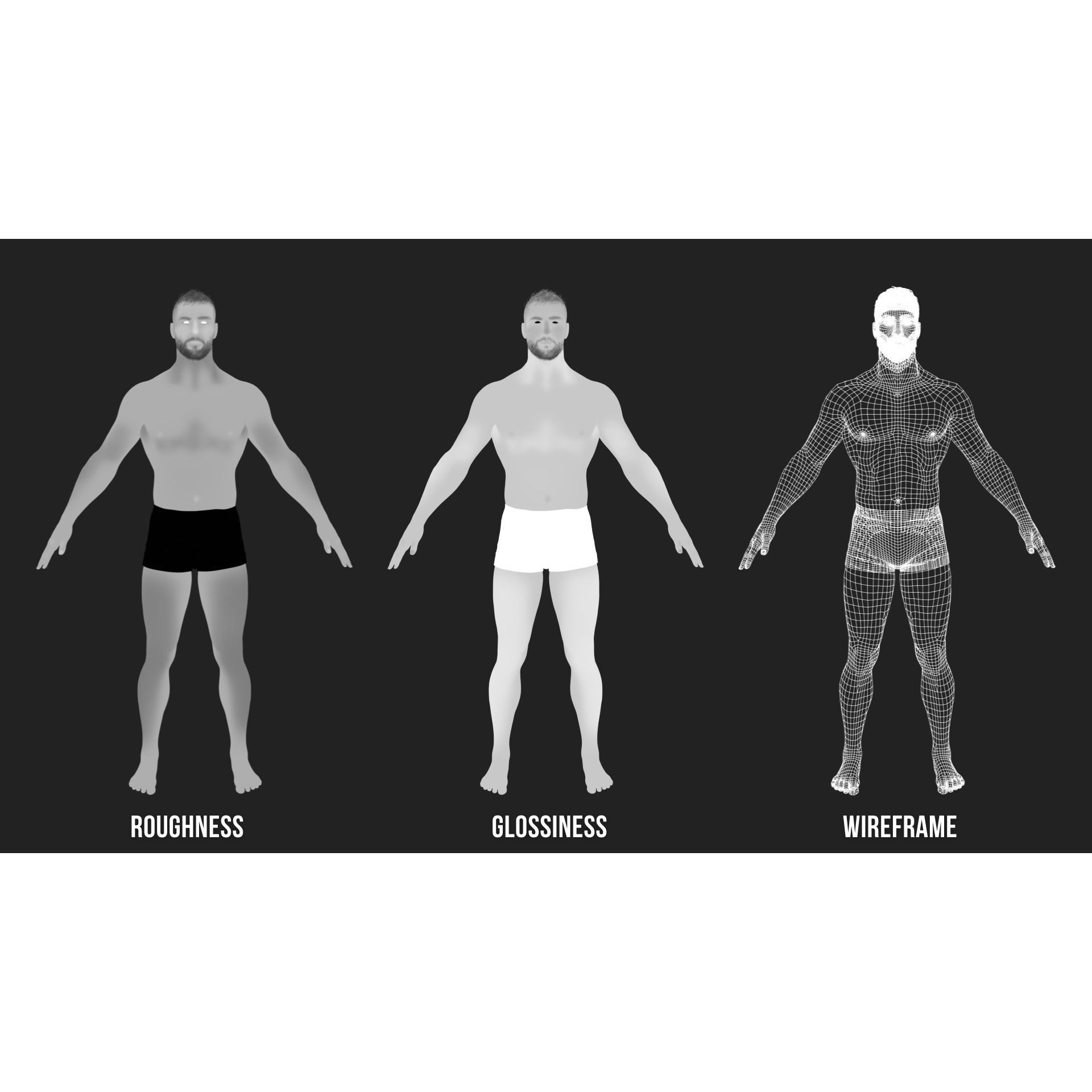 Lifelike Male Base - Low-Poly Game-Ready 3D Model - View 15