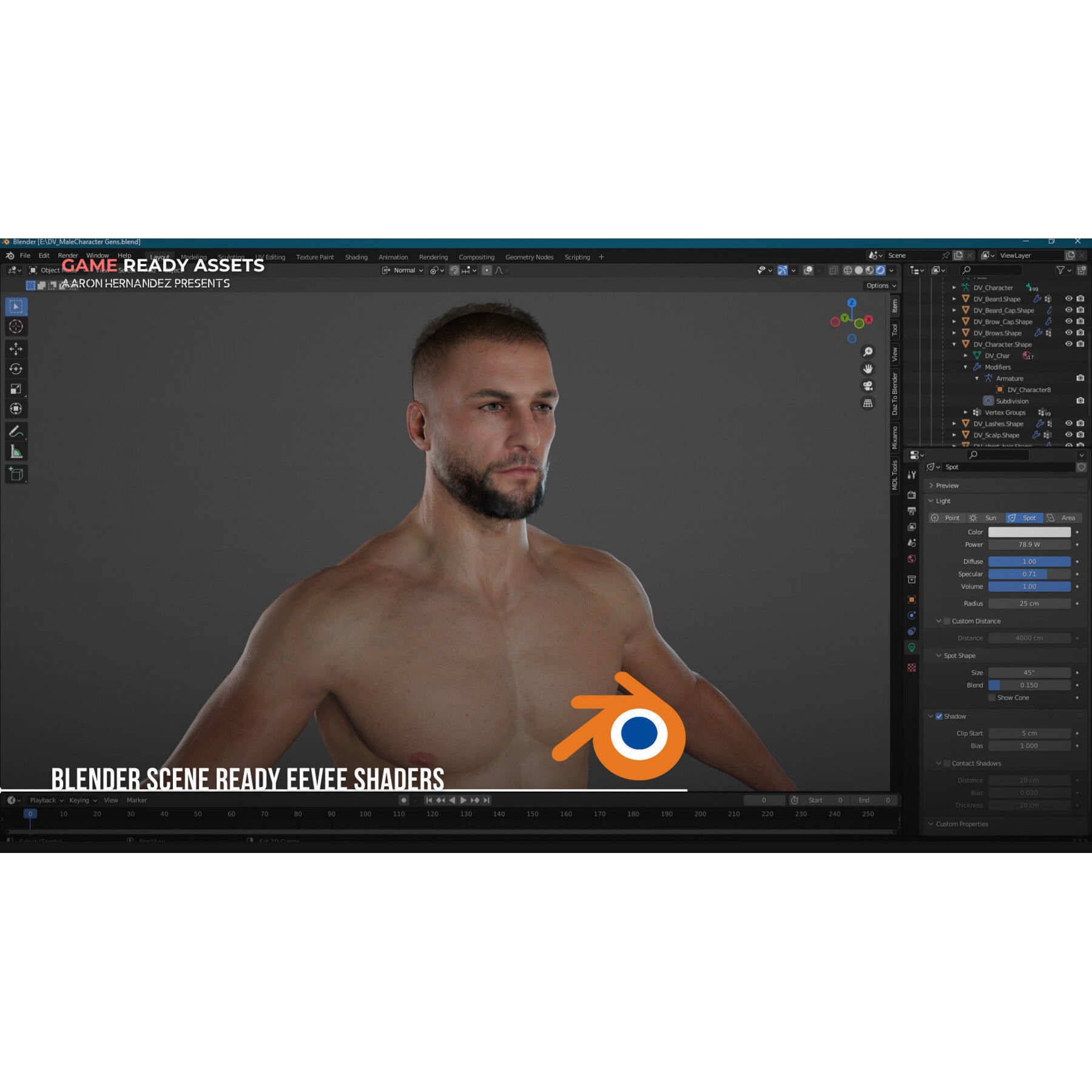 Lifelike Male Base - Low-Poly Game-Ready 3D Model - View 29