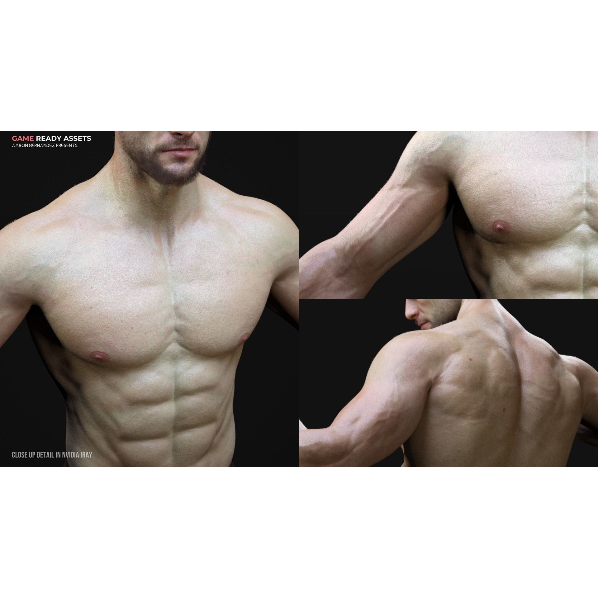 Lifelike Male Base - Low-Poly Game-Ready 3D Model - View 3