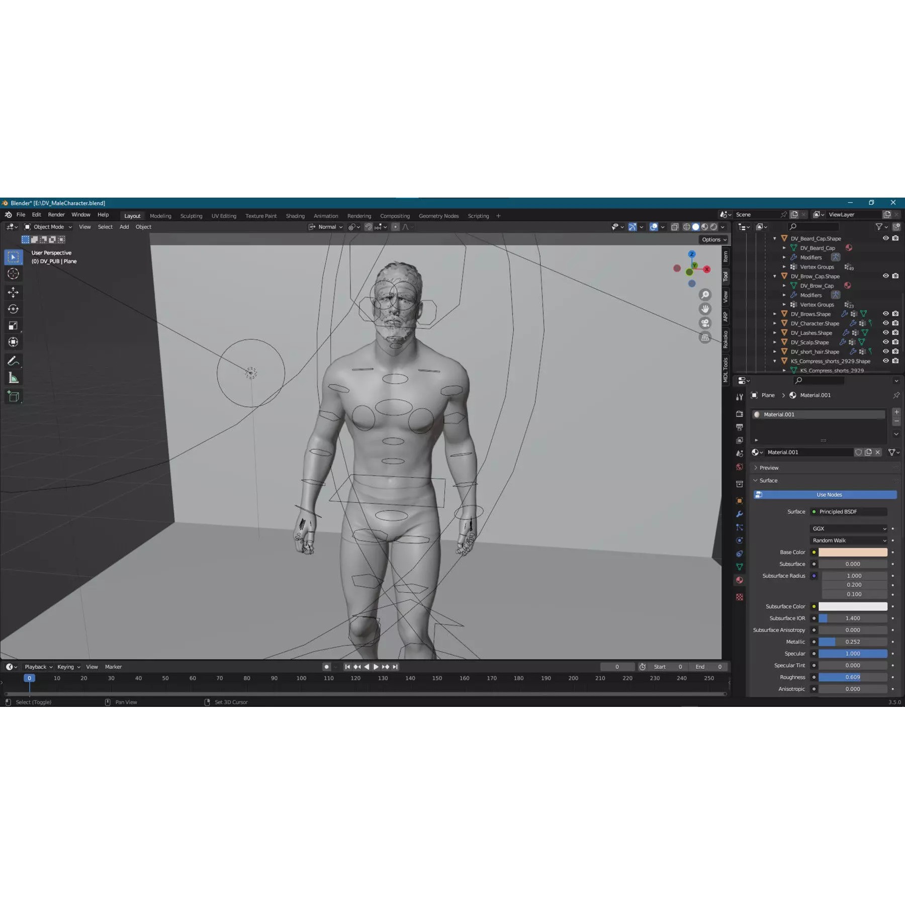 Lifelike Male Base - Low-Poly Game-Ready 3D Model - View 33