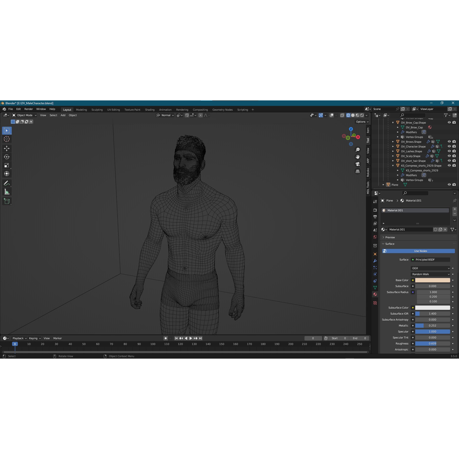 Lifelike Male Base - Low-Poly Game-Ready 3D Model - View 35