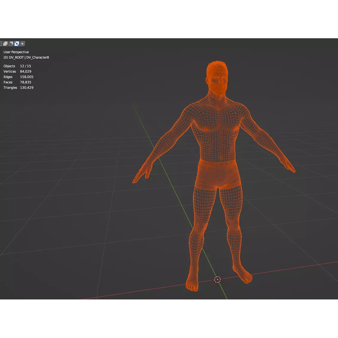 Lifelike Male Base - Low-Poly Game-Ready 3D Model - View 37