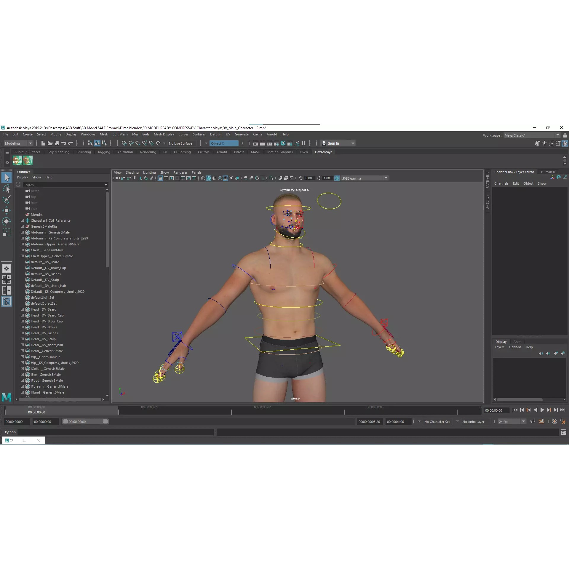 Lifelike Male Base - Low-Poly Game-Ready 3D Model - View 7
